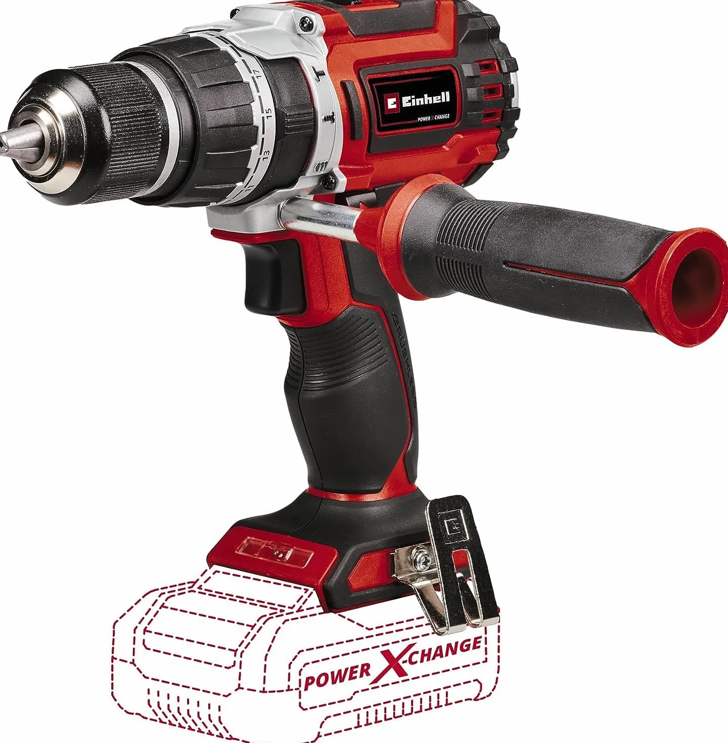 Einhell Professional Akumulatorowa wiertarko-wkrętarka z udarem TP-CD 18/60 Li BL-Solo Power X-Change (Li-Ion, 18 V, silnik bezszczotkowy, 60 Nm, bez akumulatora i bez ładowarki)