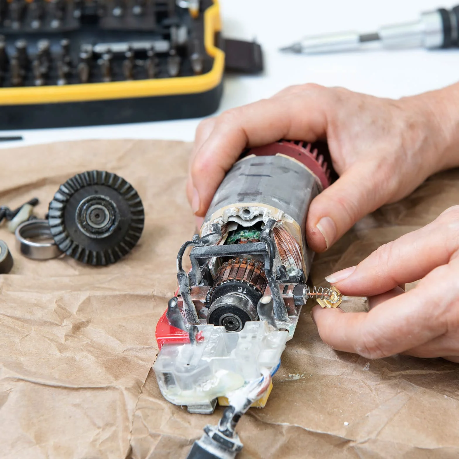 PATIKIL Szczotki węglowe 16 x 13 x 6 mm do silników elektrycznych elektronarzędzia szlifierka kątowa piła stołowa naprawa części zamiennych, 10 sztuk