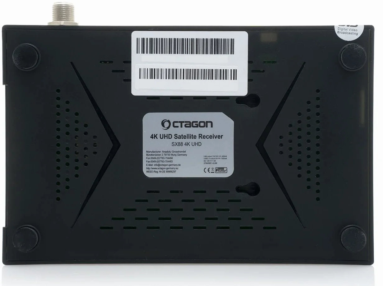 Octagon SX88 4K Linux odbiornik satelitarny z PVR, Smart TV Box, Unicable, HDR HLG