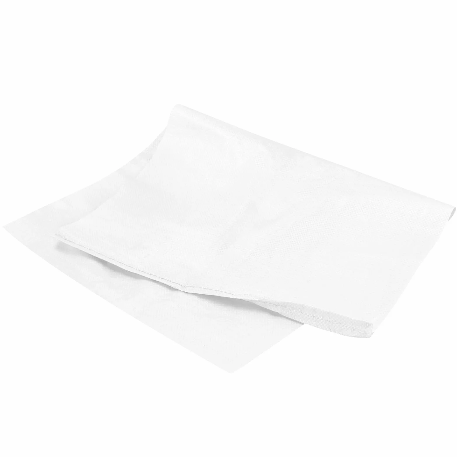 FUNSUEI 60 sztuk białych worków na piasek, 45 x 77 cm, puste worki z tkaniny ze ściągaczem, worek z polipropylenu (PP), worek na piasek do napełniania