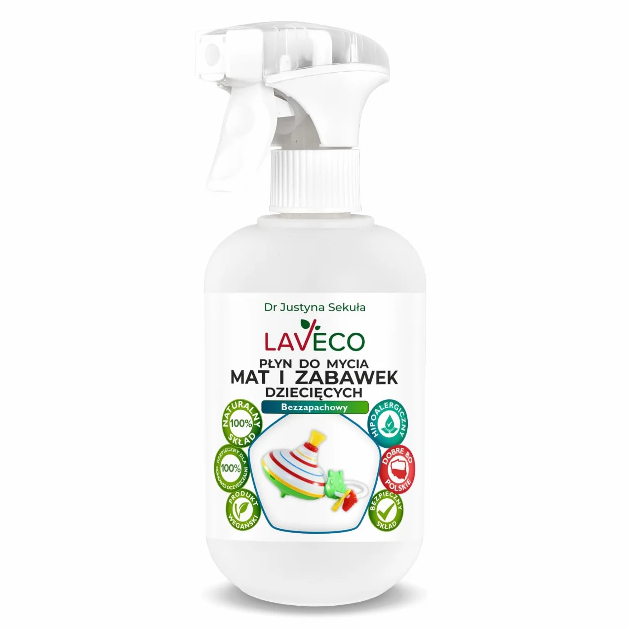 Naturalny płyn do czyszczenia mat i zabawek dziecięcych – bezzapachowy – 0,5 l