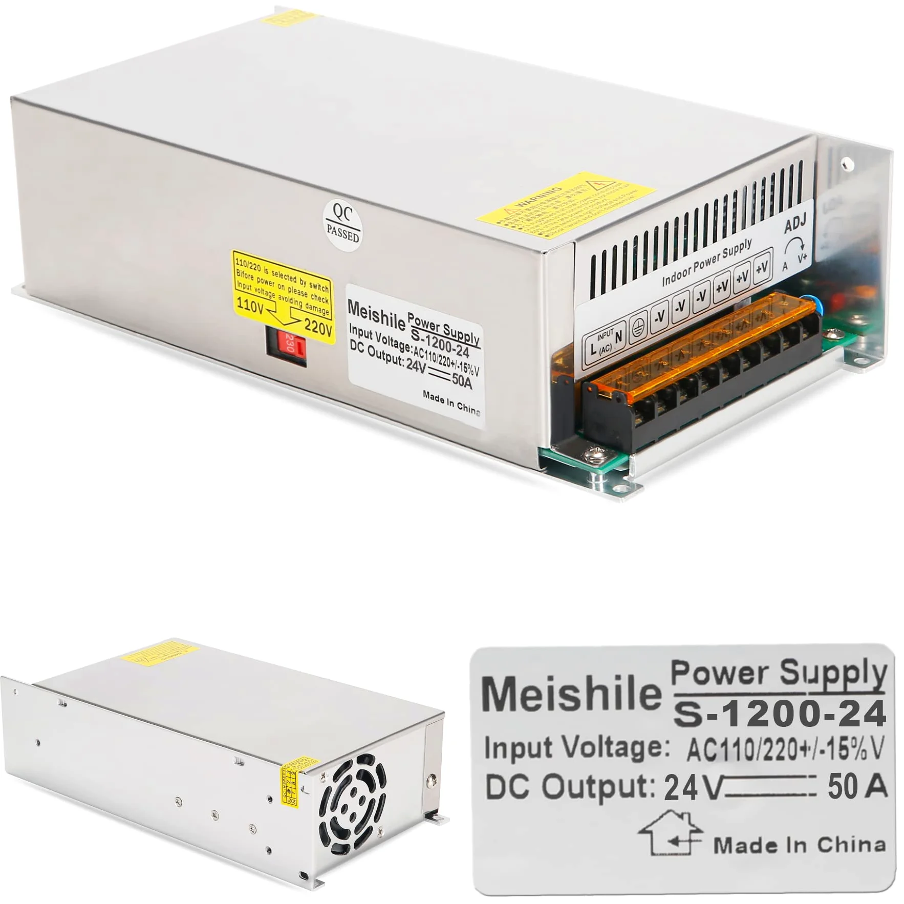 Transformator DC 24V 50A 1200W zasilacz sieciowy 230V AC na DC zasilacz sieciowy 24V transformator przemysłowy adapter 40/30/25A listwa świetlna LED lampa silnik, pompa wzmacniacz drukarki 3D urządzenie grzewcze PSU SMPS 110V/220V