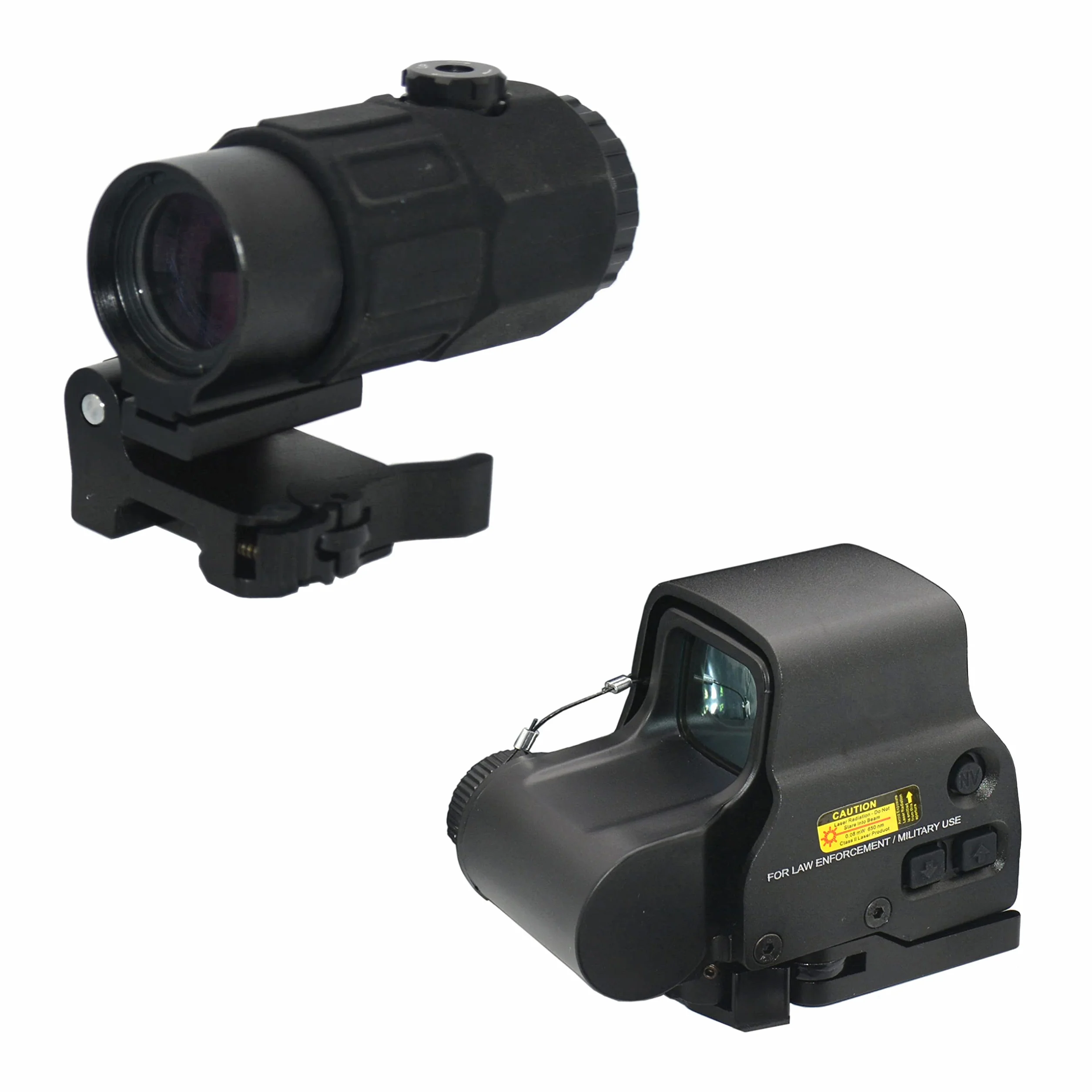 Celownik 558+G45 Green & Red Dot Reflex Scope z G45 5X szkło powiększające, hybrydowy optyczny celownik, montaż na szynie 20 mm