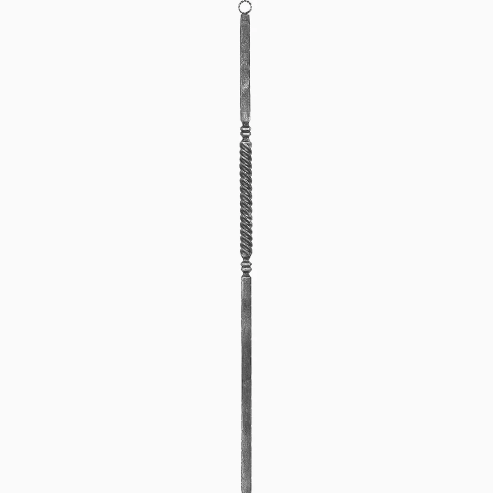 Fenau | pręt początkowy | długość: 1200 mm | materiał: 20 x 20 mm | stal S235JR, surowy | do poręczy / balustrady balkonu/elementów ogrodzenia/metalowe ogrodzenie z kutego żelaza