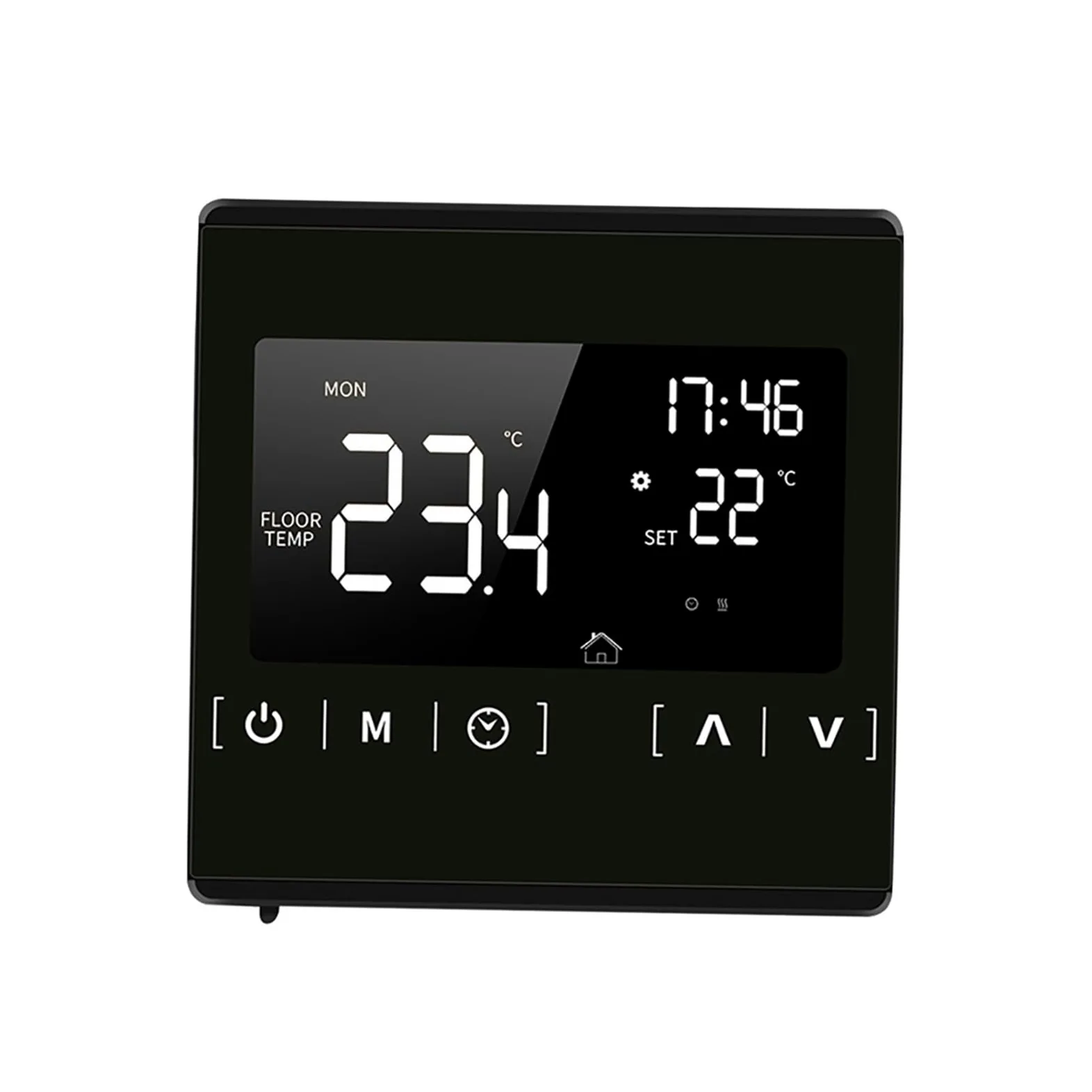 Inteligentny termostat, Inteligentny termostat z ekranem dotykowym LCD do domowego programowalnego elektrycznego ogrzewania podłogowego, termoregulator AC 85-250V temperatura(Grijs)