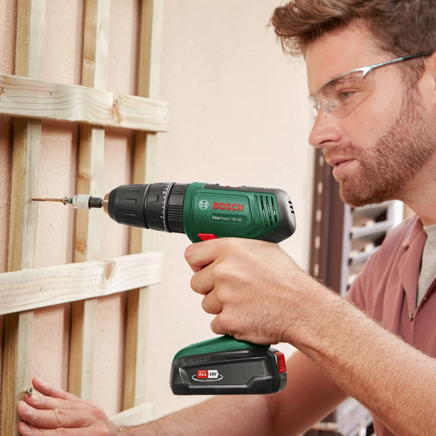 Bosch EasyImpact 18V-38 Wiertarka Udarowa 18V Czarny/Zielony