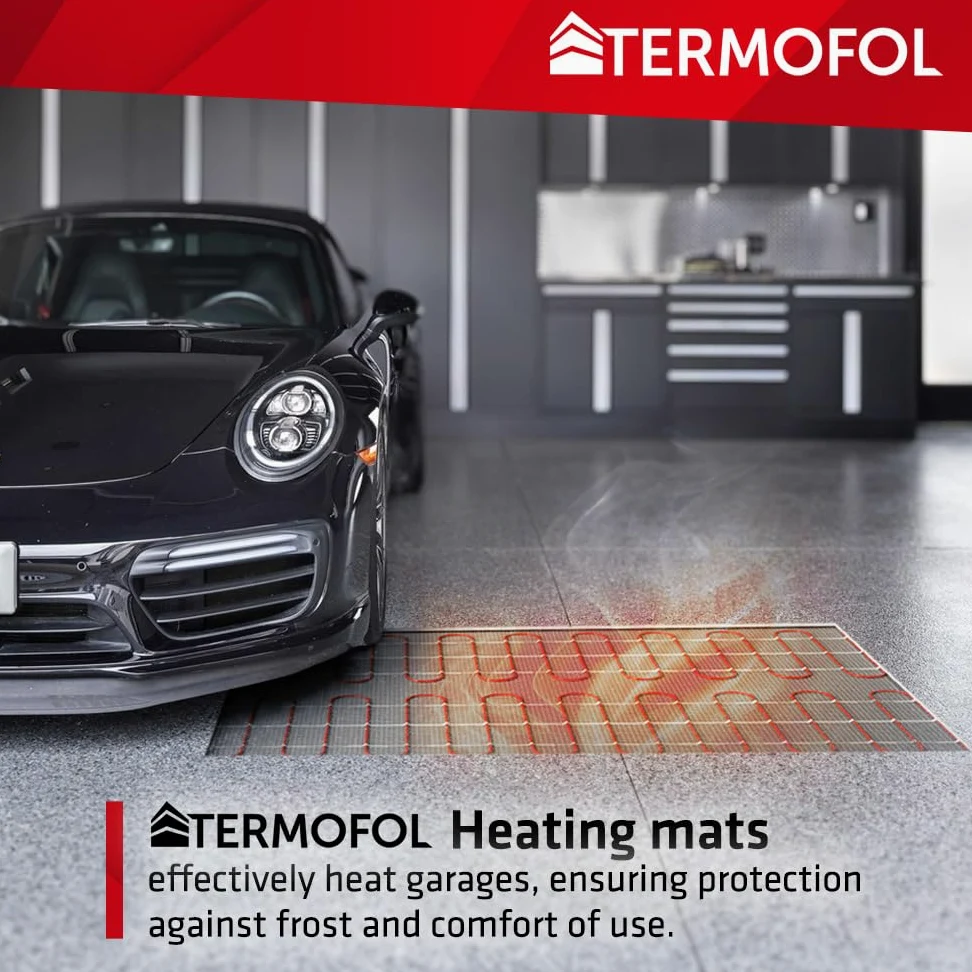Termofol - Mata grzewcza | Kompletny zestaw do samodzielnego montażu | Moc: 150 W/m2 | Napięcie: 230 V | Powierzchnia 1,0 m² | Z termoregulatorem analogowym TF-H3