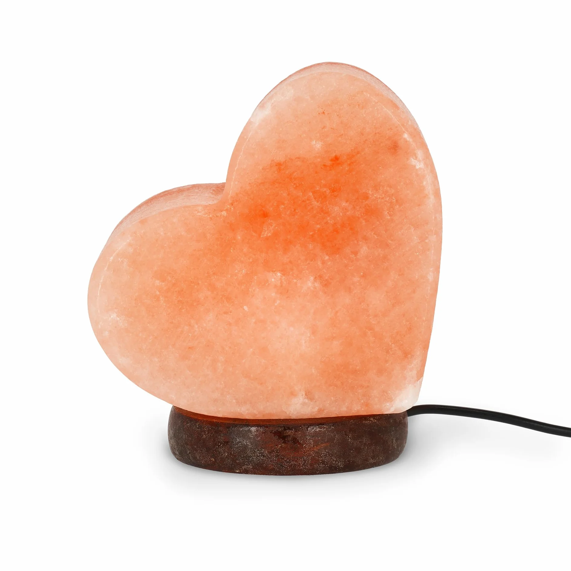 Legami - Lampa solna, terapia kolorami, w kształcie serca, efekt świetlny, ciepłe białe światło, 100% naturalna sól himalajska, Salt Range Pakistan, 11 x 12 x 7,5 cm
