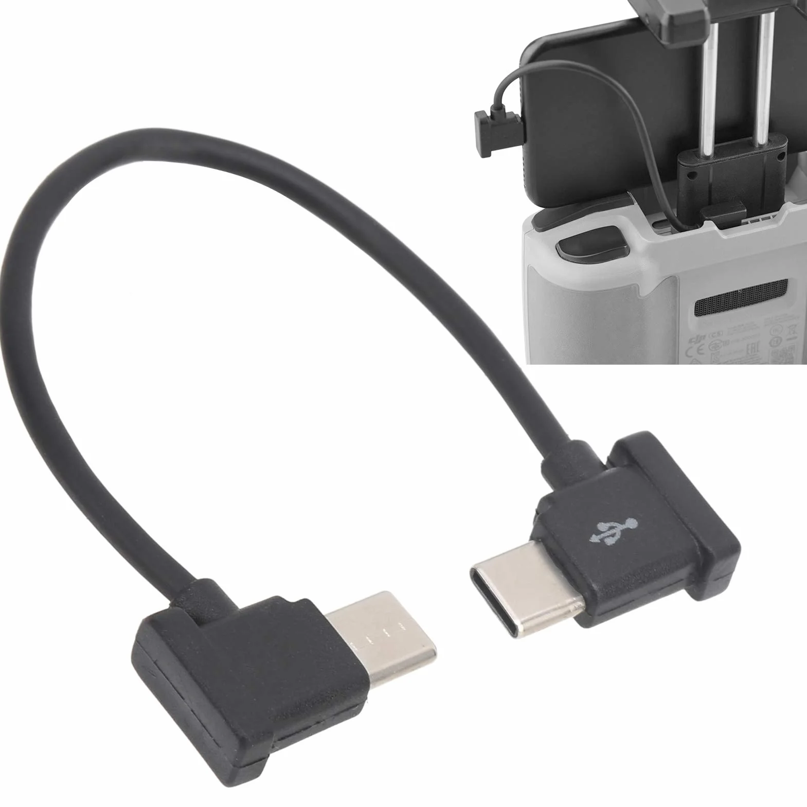 Yosoo Health Gear Kabel do transmisji danych 15 cm typ C do typu C, kabel danych typu C, pleciony OTG do D JI Air 2 Mini 2 Drone
