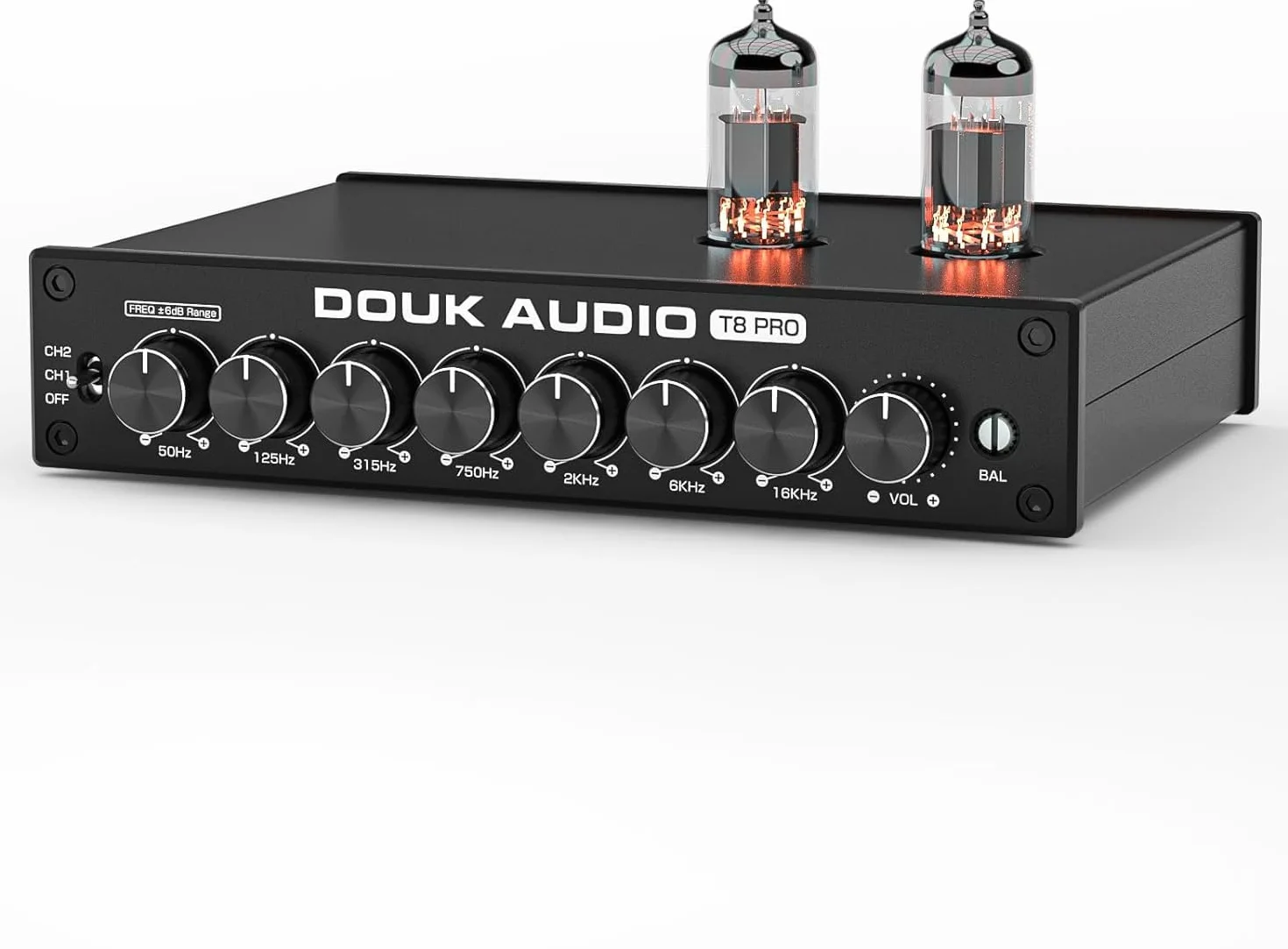 Douk Audio Equalizer do rur próżniowych HiFi 7-pasmowy EQ przedwzmacniacz XLR T8 PRO