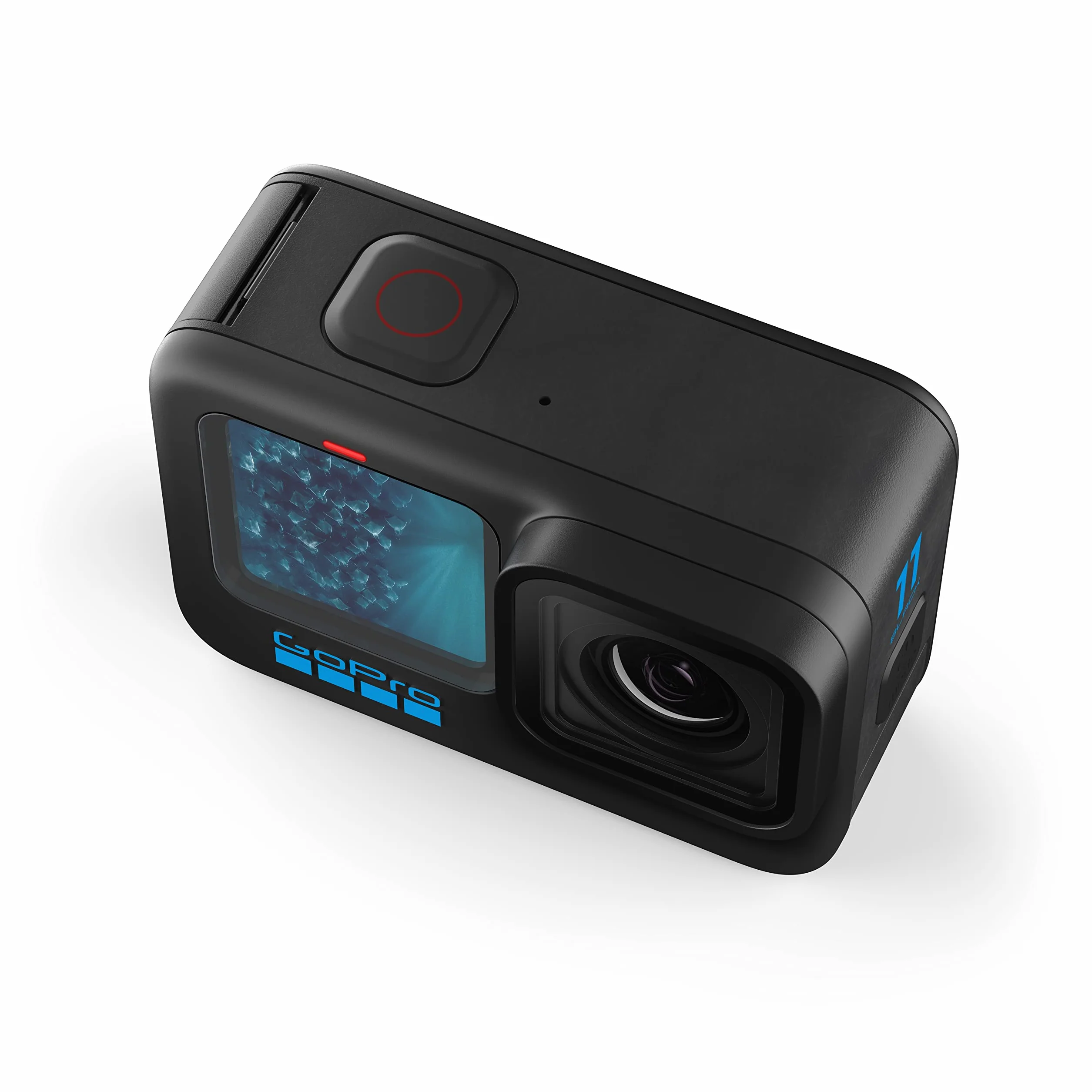 GoPro HERO11 Black — wodoodporna kamera sportowa z wideo Ultra HD 5.3K60, zdjęciami 27 MP, przetwornikiem obrazu 1/1,9", transmisją na żywo, kamerą internetową, stabilizacją