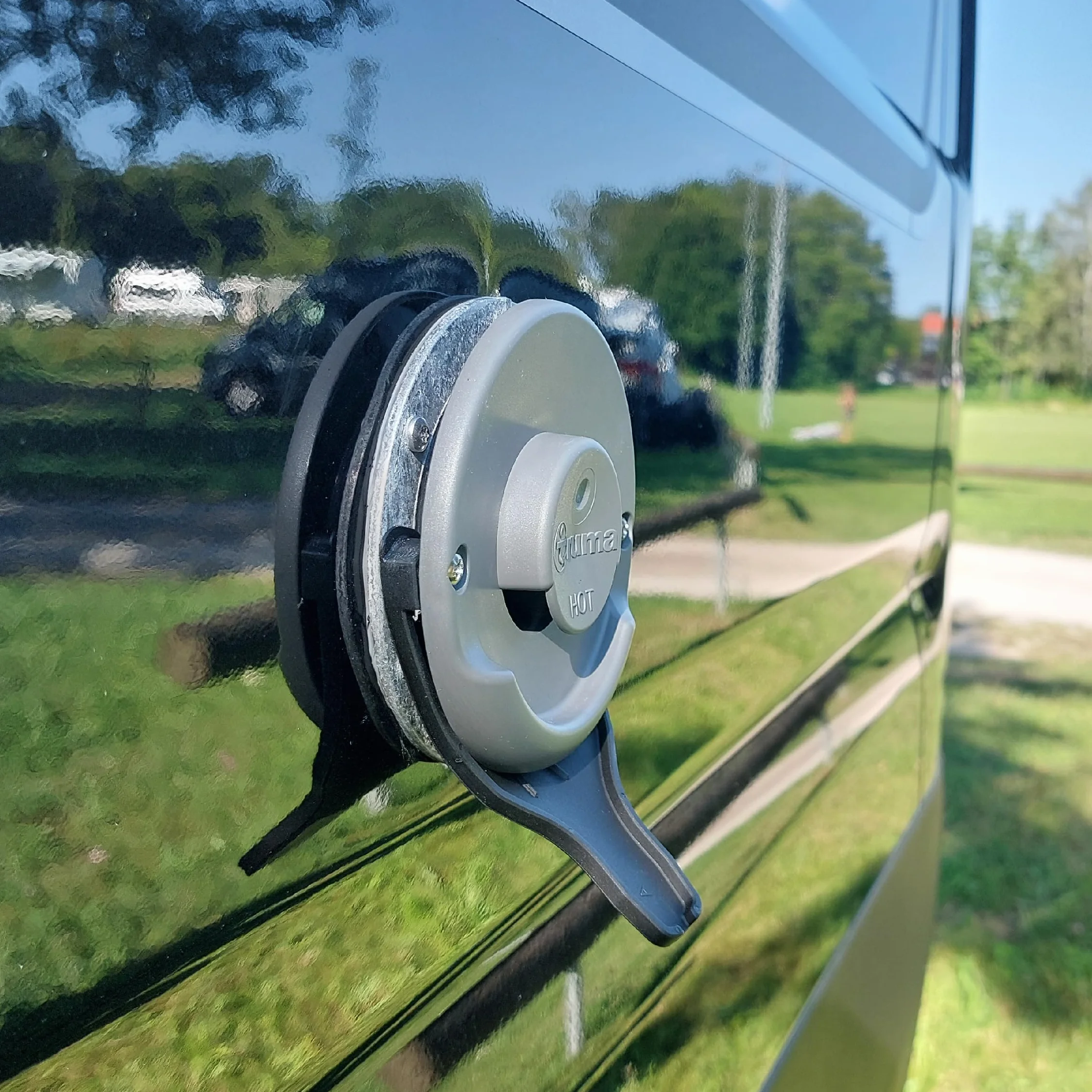 Manufaktur3D odpływ wody kondensacyjnej, tarcza odpływowa do pokrywy, pokrywa na kominek, kominek spalinowy z ogrzewaniem kempingowym (typ Truma, czarny)