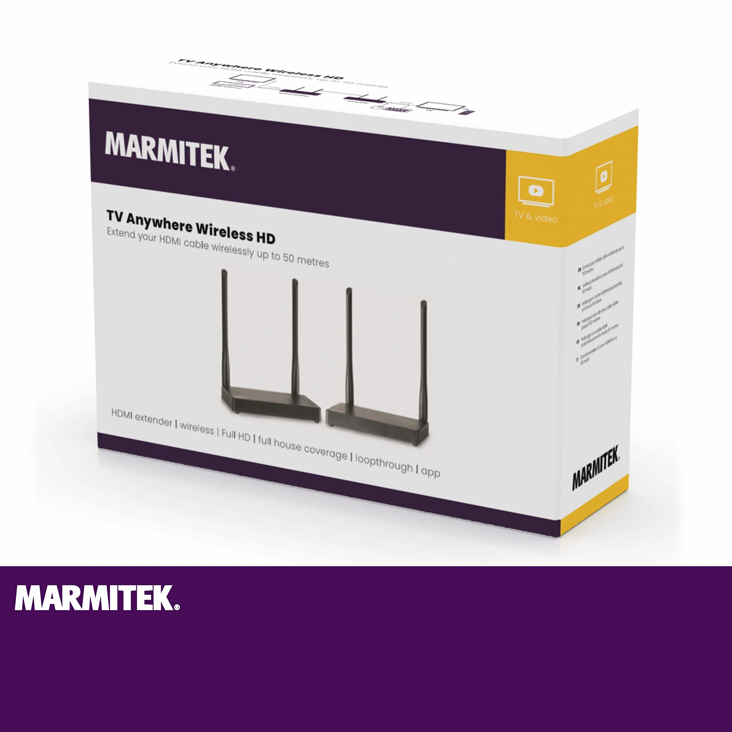 Marmitek Bezprzewodowy nadajnik HDMI 1080p Full HD 50m przez ściany