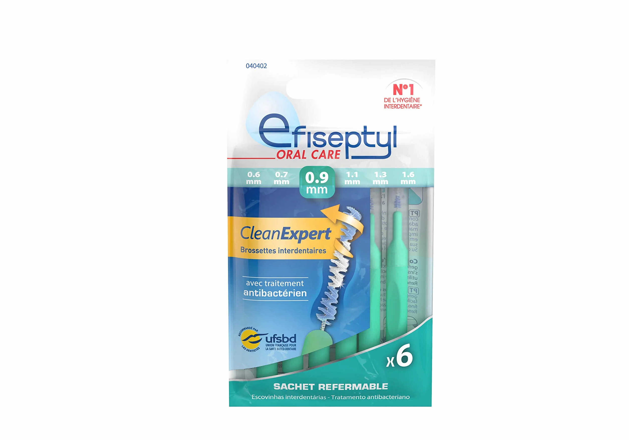 EFISEPTYL Clean Expert szczotki 0,9 mm, 6 sztuk