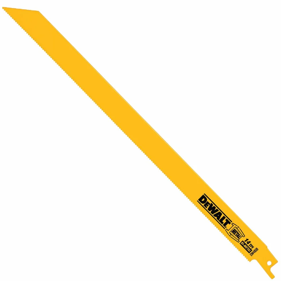 DEWALT DW4838 30,5 cm 14 TPI prosty tył bimetalowy brzeszczot do piły szablastej (5 szt.)