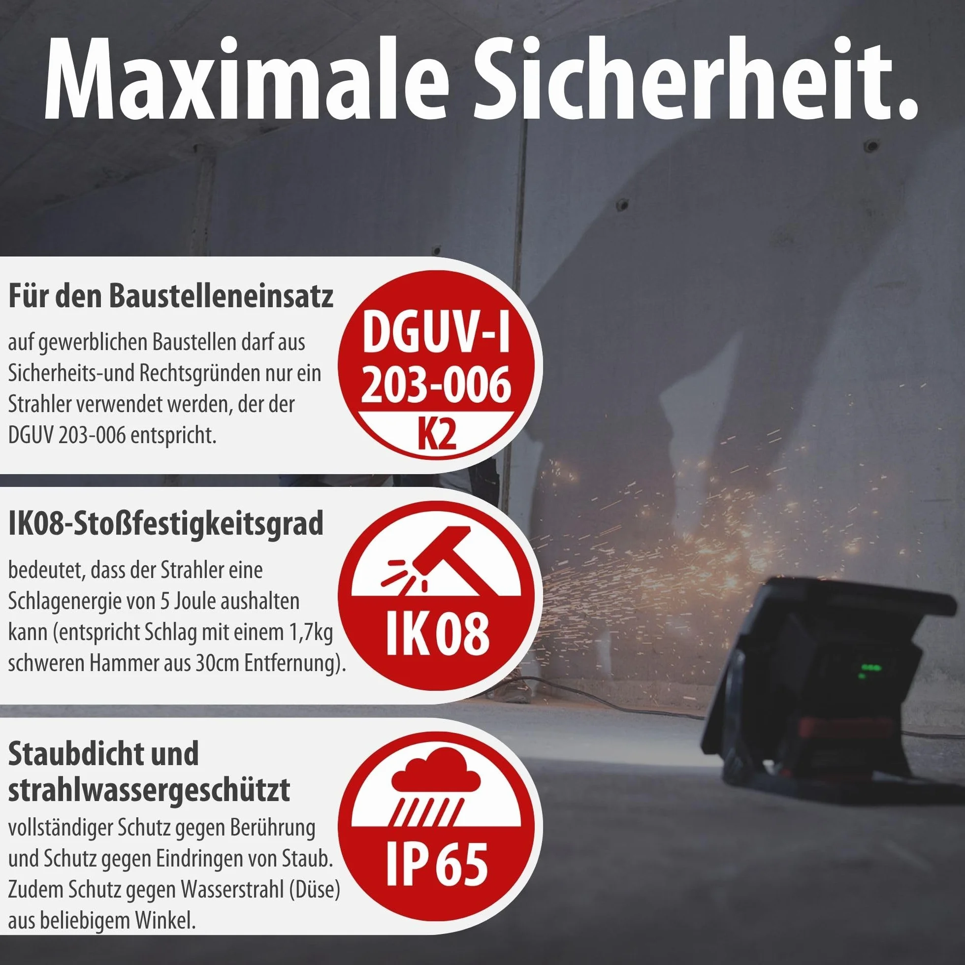 Brennenstuhl Professional Multi Battery 18V System Reflektor LED 4000 MA kompatybilny z akumulatorami 18V od 10 różnych producentów (w tym adapter interfejsu, 40W, 4500lm, IP65, bez akumulatora)
