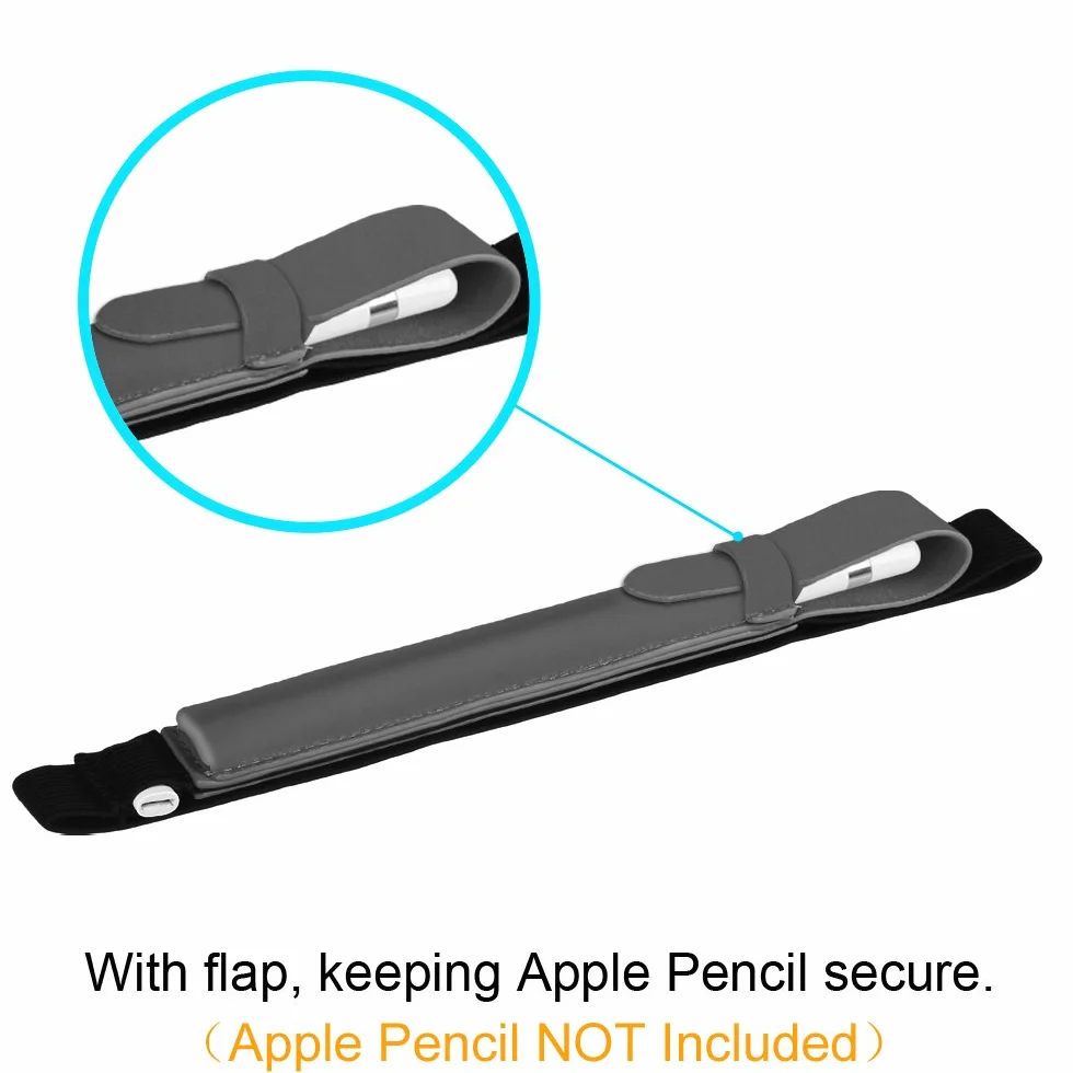 FINTIE Uchwyt do Apple Pencil Pro/USB-C & Apple Pencil 1./ 2. Gen, etui ze sztucznej skóry na rysik z etui na adapter USB kompatybilne z etui iPad, kolor błękitny