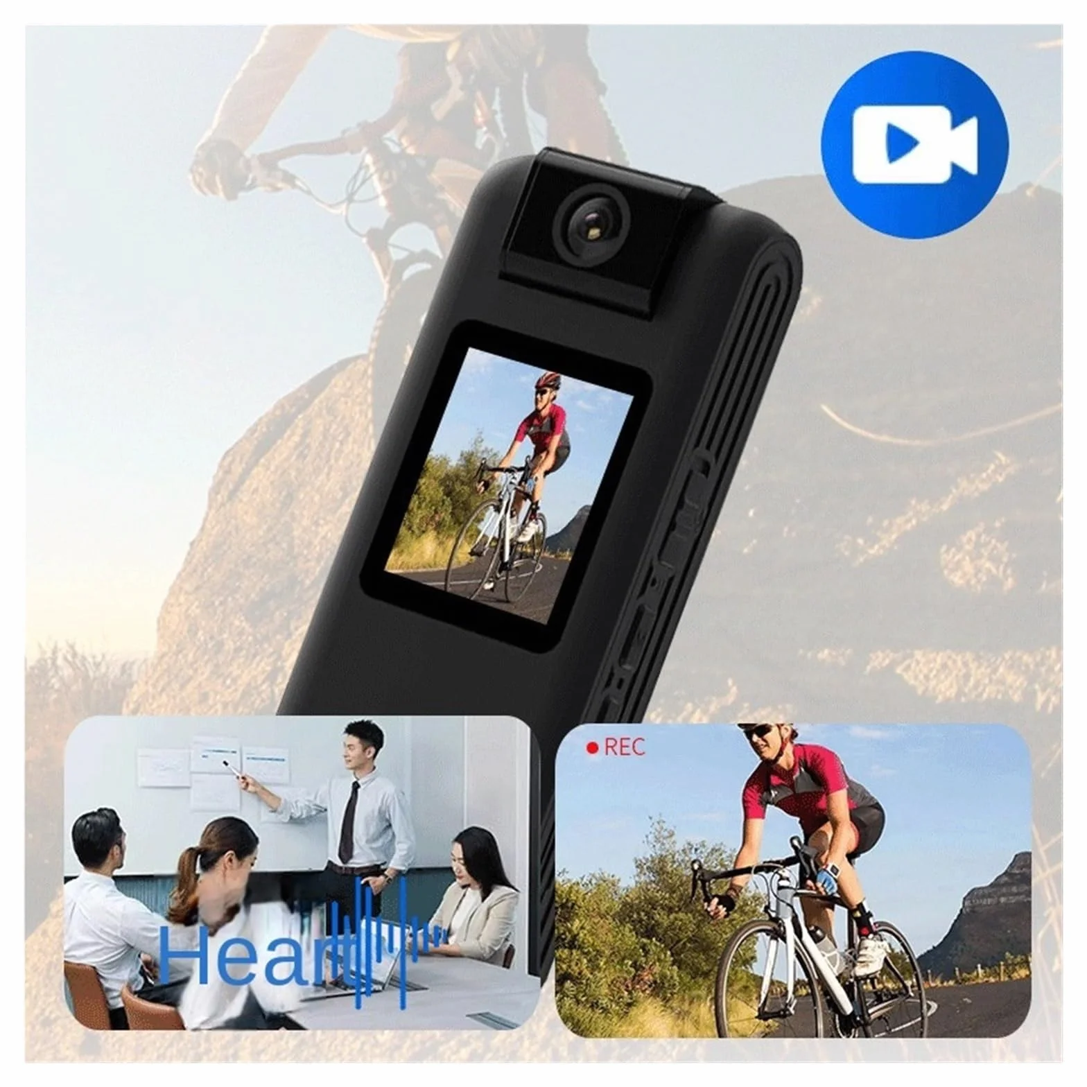 Mini Kamera Sportowa HD Night Vision 1080P Bezprzewodowa Bodycam Anti Shake Z Klipsem 32GB
