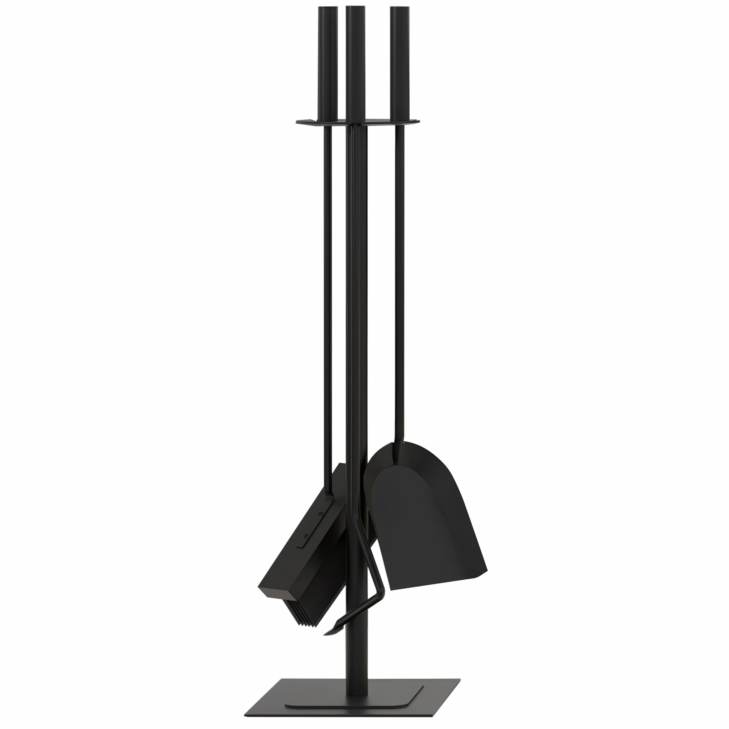 Kingson 4-częściowy zestaw akcesoriów do palnika na drewno ze szczotką, pokerem i łopatą, zestaw do kominka wewnętrznego 15 x 15 x wys. 60 cm