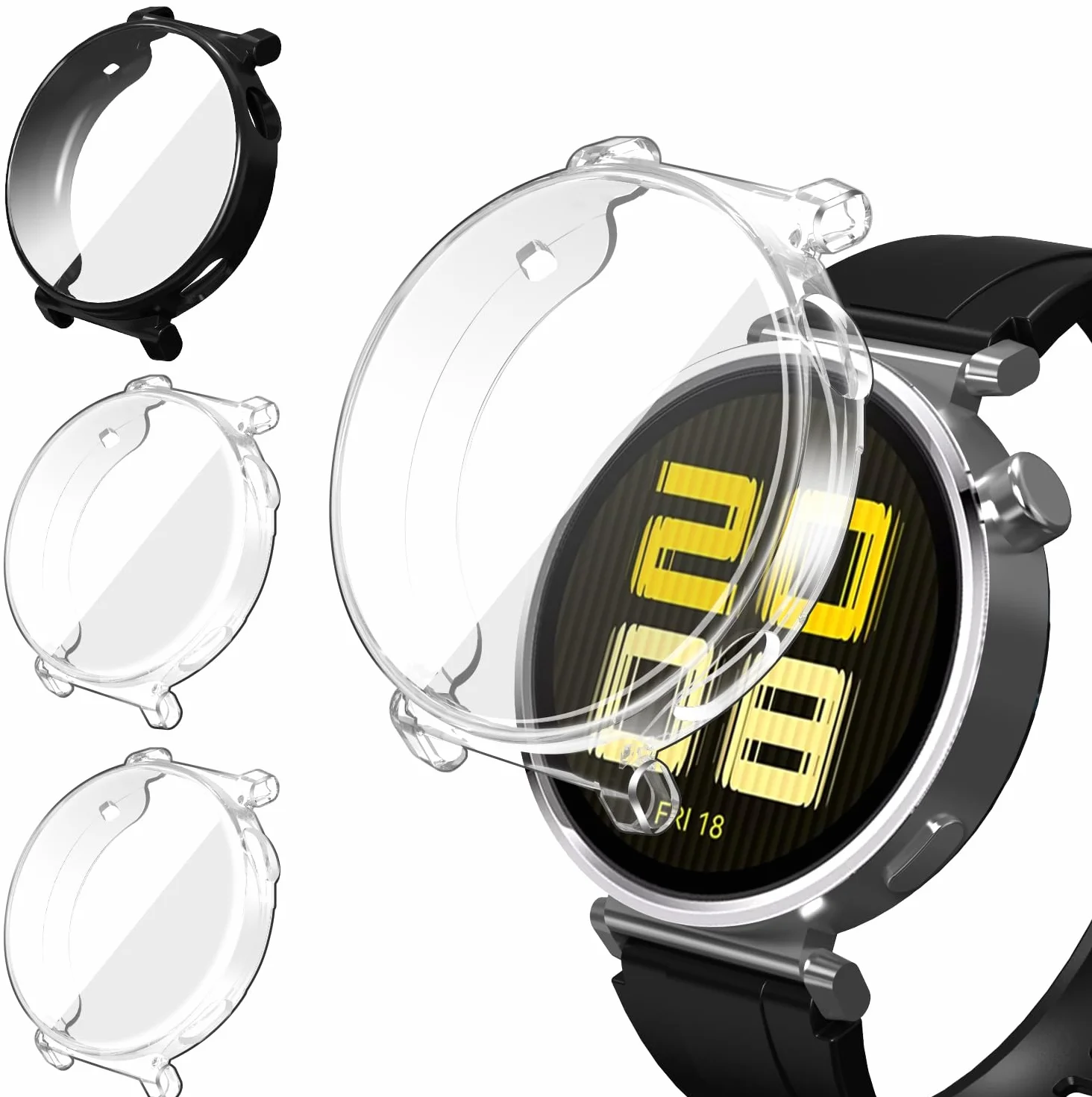 ivoler 3 sztuki etui ochronne TPU do Huawei Watch GT 5 41 mm, odporne na wstrząsy i zarysowania