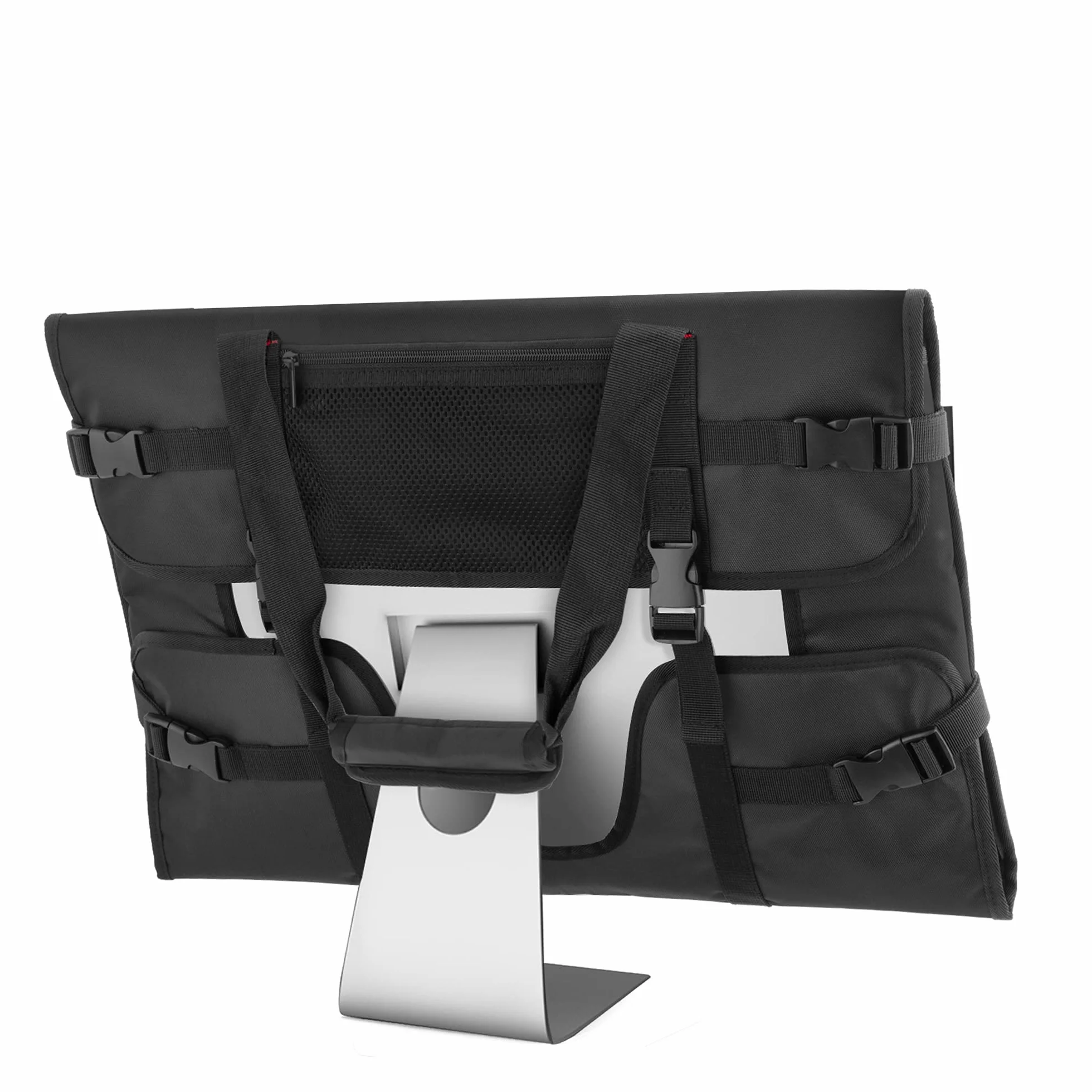 Trunab Etui na monitor kompatybilne z iMac 21,5'' 24'' Monitor 24'', pokrowiec ochronny ekranu torba-teczka do przechowywania komputera z kieszenią na akcesoria, czarna