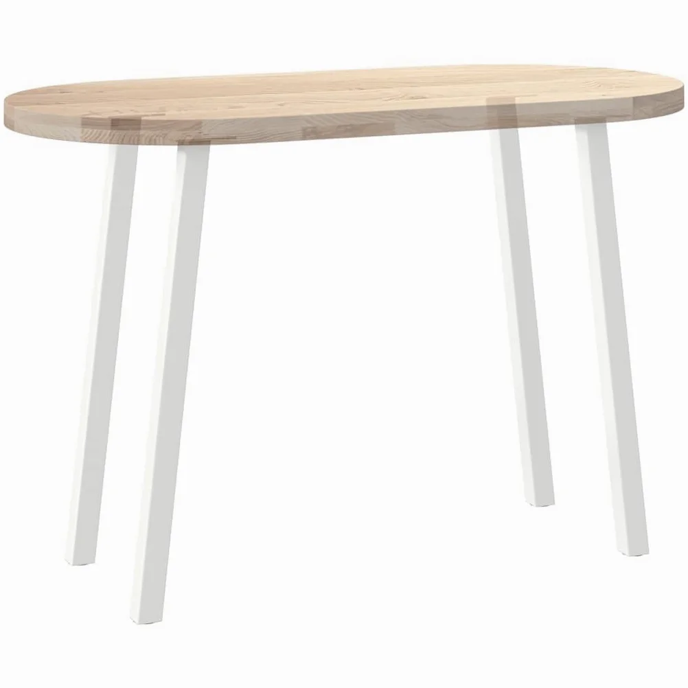 Nogi stołowe do konsoli 4 sztuki białe 72 cm stal | Malowane proszkowo, odporne na zarysowania gumowe podkładki, śruby w zestawie, wsporniki 100 x 100 mm