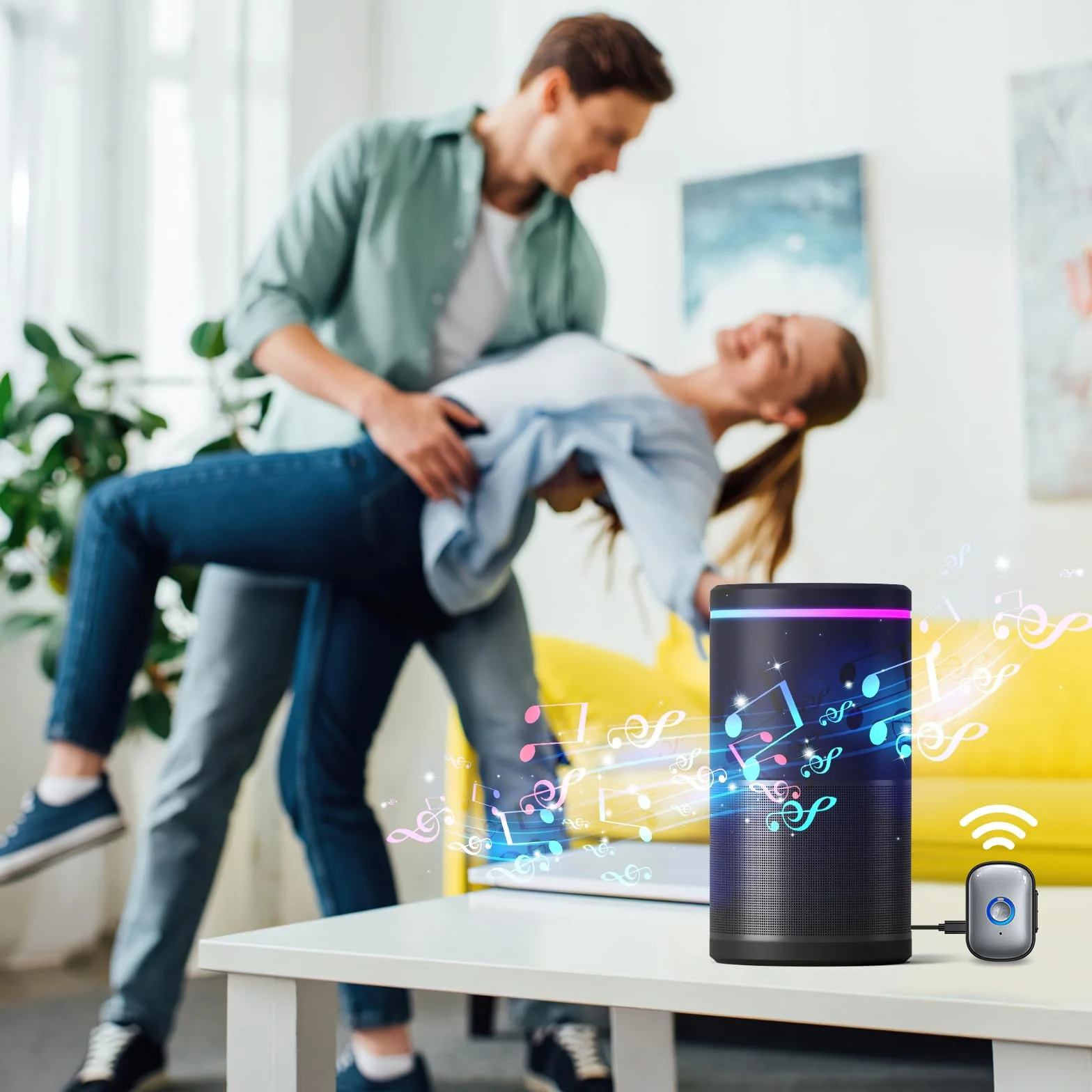 ORIA Odbiornik nadajnika Bluetooth 5.3, przenośny adapter audio AUX z redukcją szumów, plug and play, regulacja głośności, 3,5 mm odbiornik audio do samochodu/samolotu/słuchawek/głośnika
