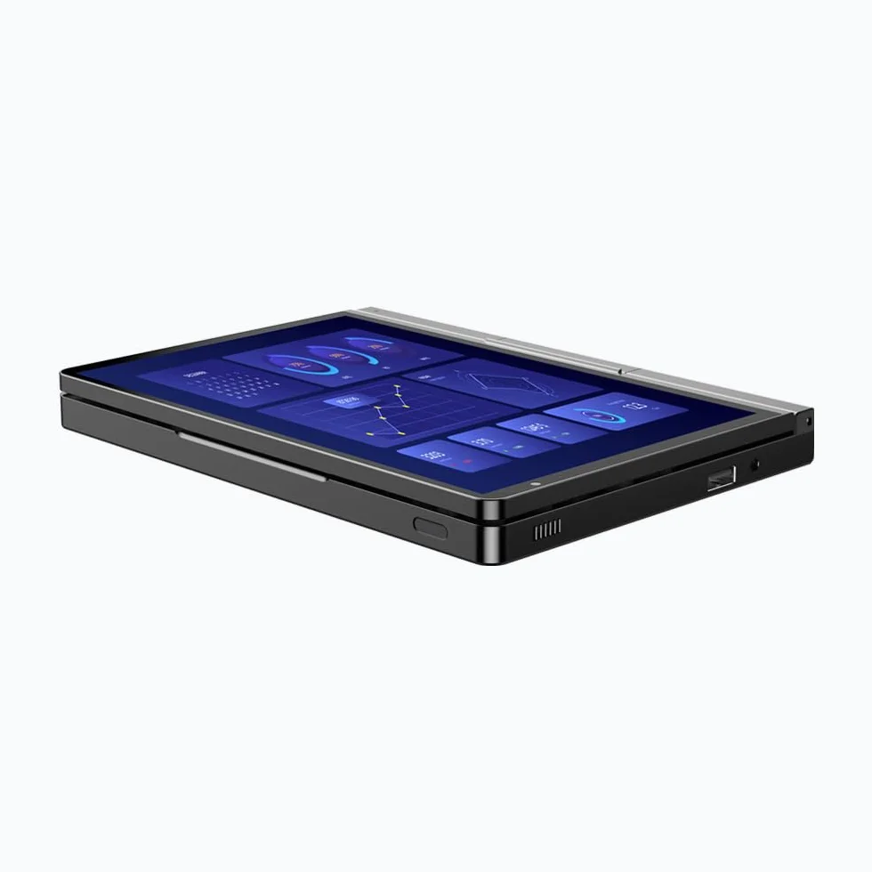 GPD Komputer kieszonkowy 4 (8840U) Ultra Mobile PC z aluminium z systemem Windows 11, wyświetlacz 8,8" Ultra HD, obracany o 180°, Ryzen 7 8840U, pamięć RAM: 16 GB LPDDR5x, SSD NVMe 1 TB, Wi-Fi 6E,