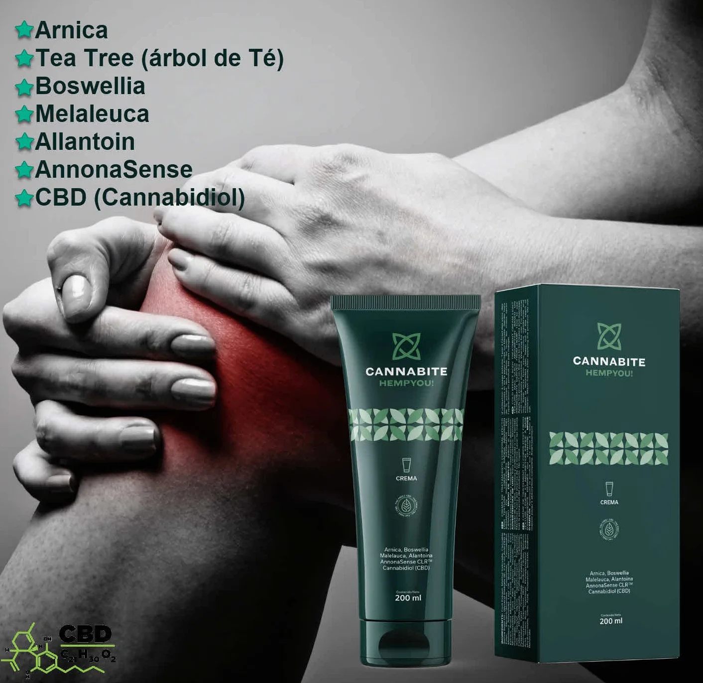 AKTIV KREM MASAŻOWY 200 ml z ARNICA, Alantoina, Boswellia, Cbd (Cannabidiol). Lekka konsystencja. Łatwe wchłanianie