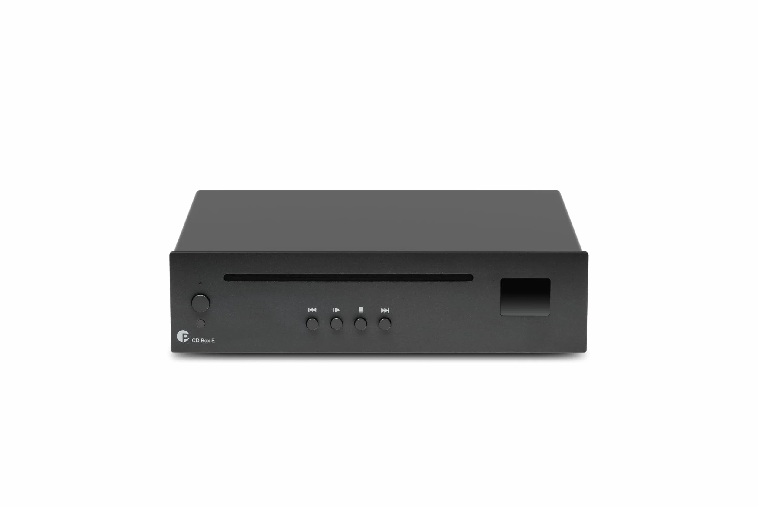 Pro-Ject CD Box E, ultra kompaktowy odtwarzacz CD dla początkujących z prawdziwym napędem CD Red Book CD-DA, czarny