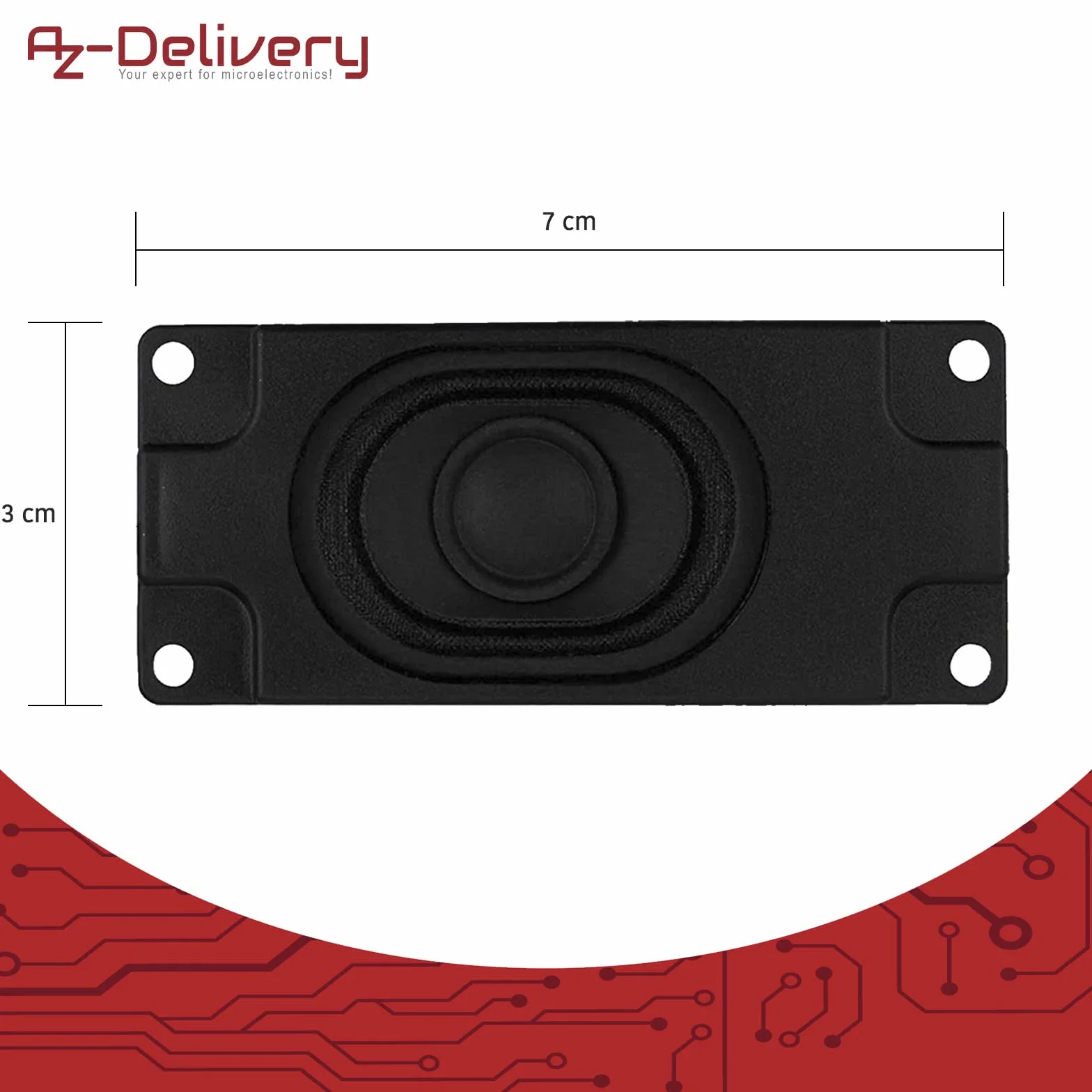 AZDelivery 2 x szt. Głośnik 3 watowy mini głośnik 8 omów