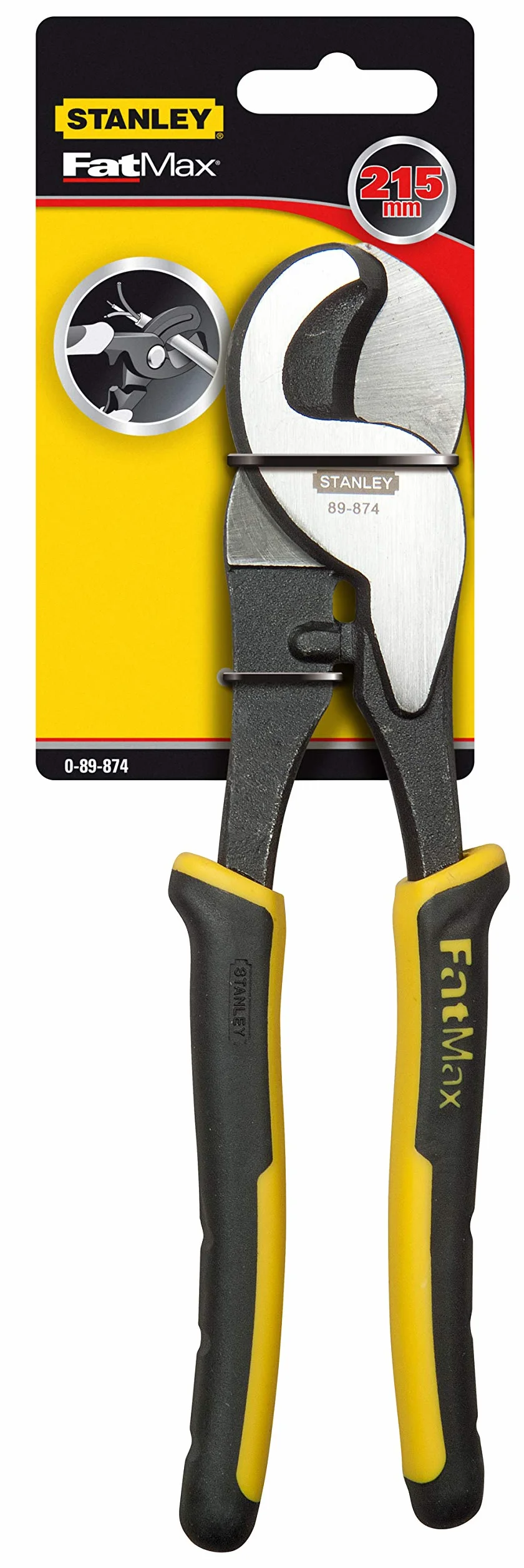 STANLEY Wytrzymały Szczypce FatMax cortacables 215mm dla profesjonalistów i majsterkowiczów do codziennego użytku 215mm
