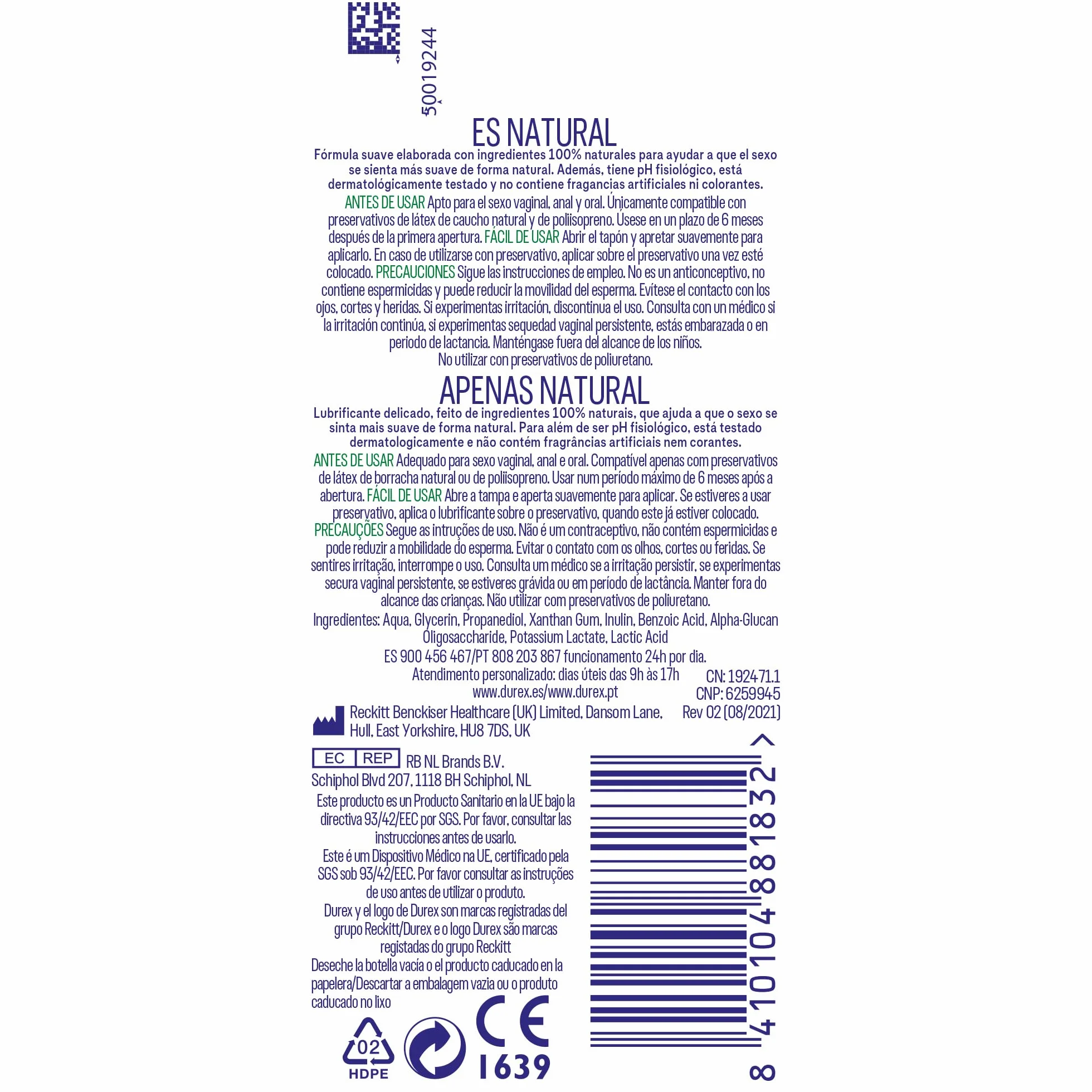 Durex 8410104881832 Lubrykant, 100 ml