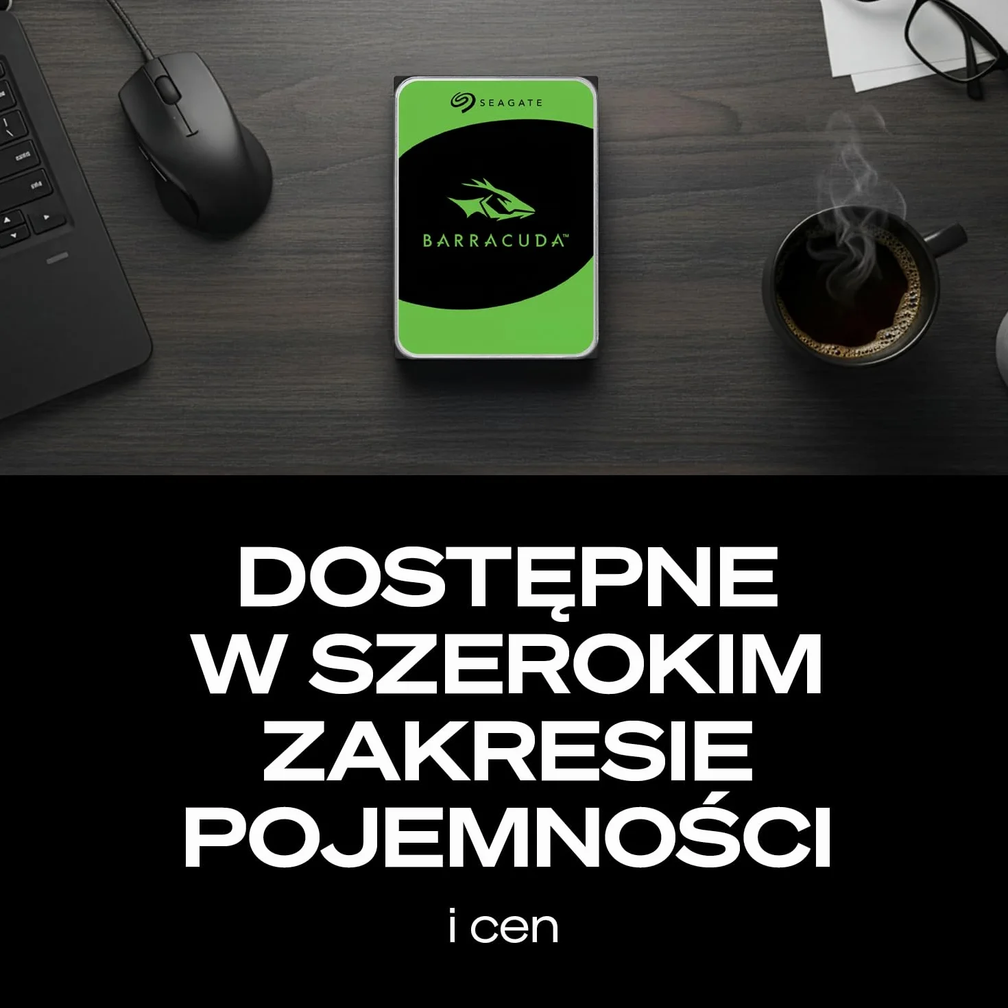 Seagate BarraCuda 4TB, Wewnętrzny dysk twardy, 3.5",Dla komputerów PC i laptopów, SATA 6 GB/s, 5400 RPM, 256 MB cache, FFP (ST4000DMZ04)