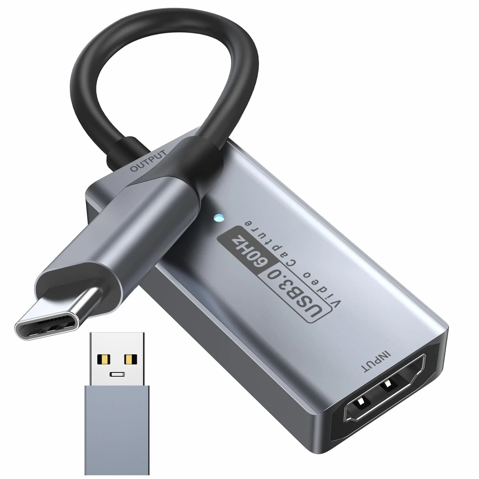 Newhope karta przechwytywania wideo, karta przechwytywania 4K HDMI na USB C 3.0, 1080p HD, 60 kl./s, na żywo i nagrywaj wideo, audio, do gier, przesyłania strumieniowego, nauczania, wideokonferencji