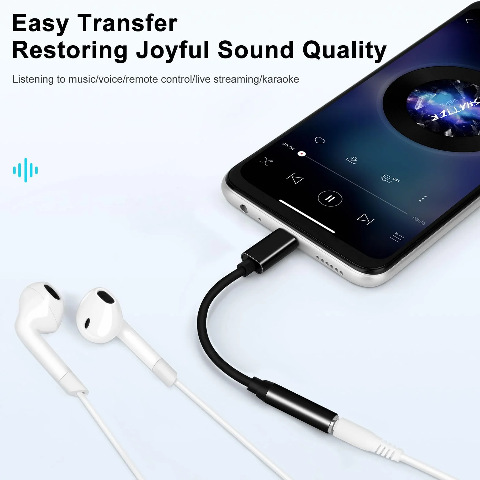 Adapter USB C na 3,5 mm gniazdo słuchawkowe (2 sztuki), adapter do słuchawek AUX na USB C na 3,5 mm, adapter AUX kompatybilny z Samsung Galaxy, iPad Pro, MacBookiem (czarny)