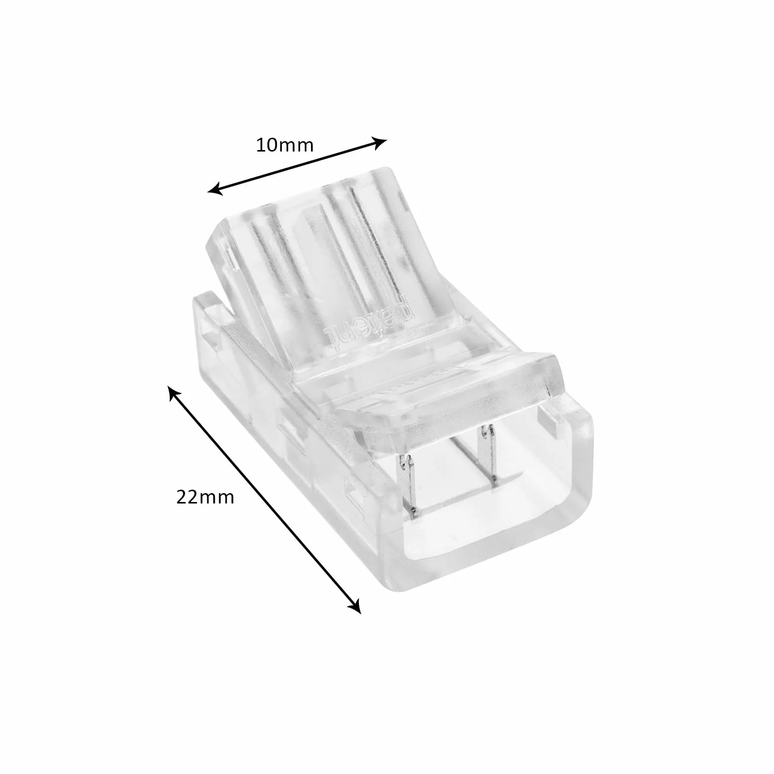 10 szt. 2-pinowych łączników taśmowych LED, szerokość 10 mm, bez przewodów, taśma lutownicza do przewodu, szybki adapter do wodoodpornej lub niewodoodpornej, jednokolorowej taśmy świetlnej LED
