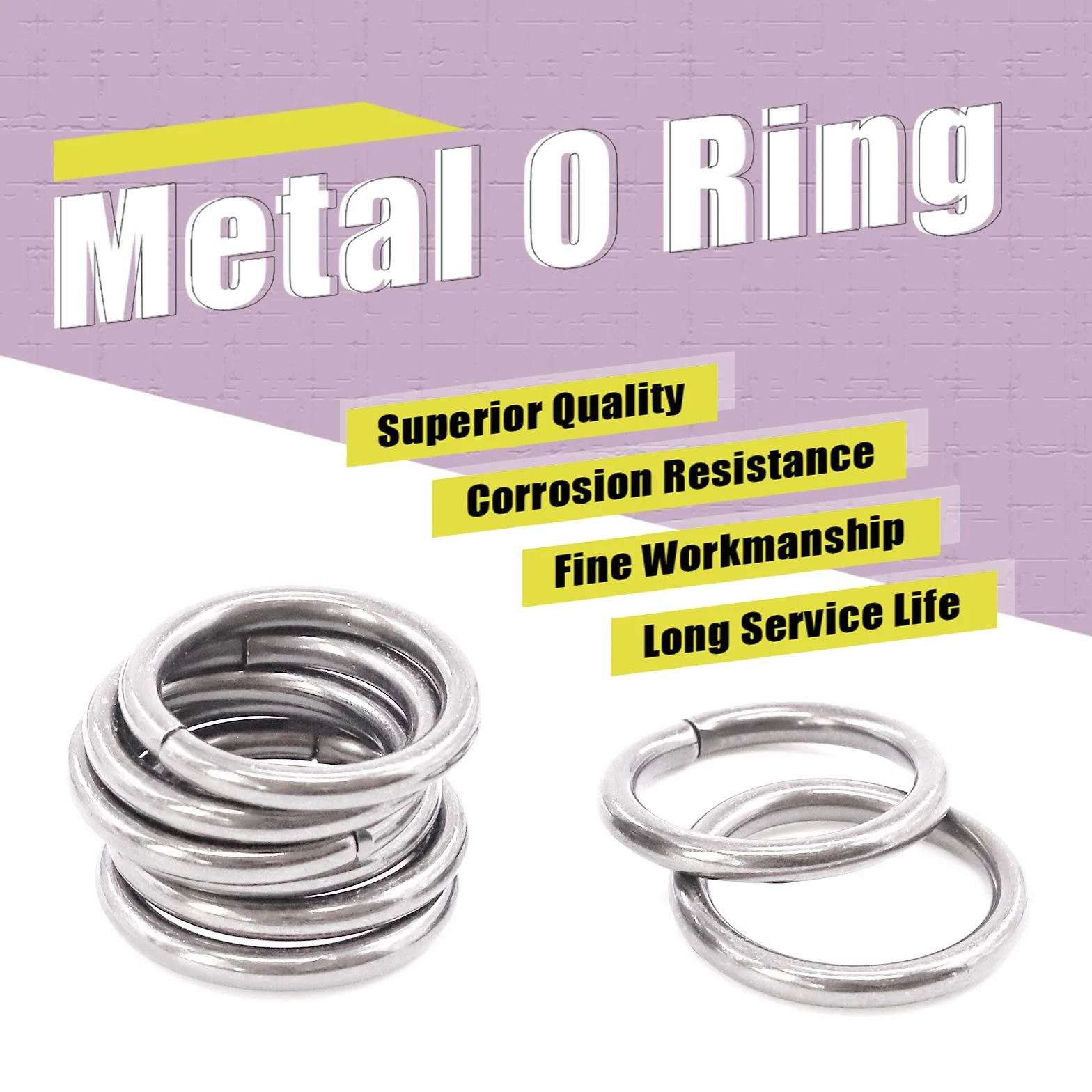 Swpeet 60 szt. wytrzymałe 3/4 cala, 20 mm, wielofunkcyjne metalowe pierścienie O Ring do toreb na sprzęt, ręcznie robione akcesoria, breloki, paski i smycze dla psów (srebrne, 3/4")