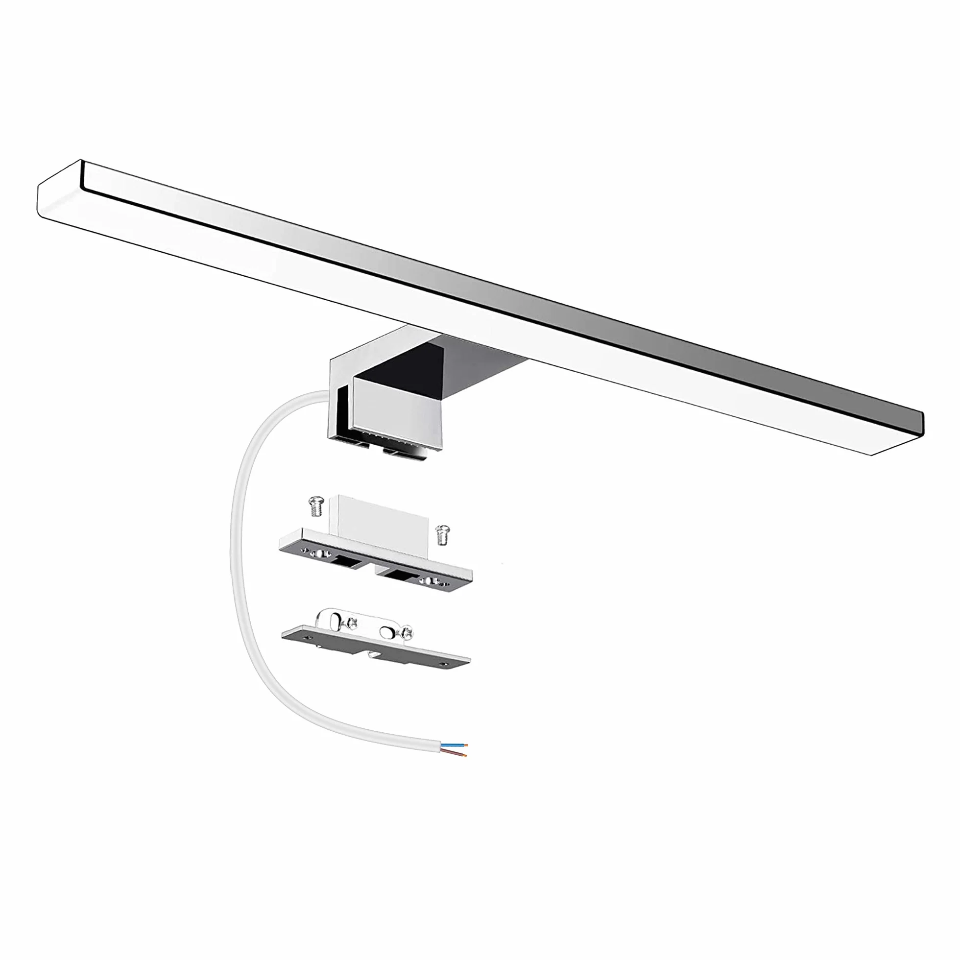 LED Spiegelleuchte Badezimmer 10W 820LM 40cm Kaltweiß 6500K Azhien,3in1 Montage IP44 230V Wandleuchte Spiegellampe 400mm,Kein Flimmern Badezimmerschrank Spiegelleuchten