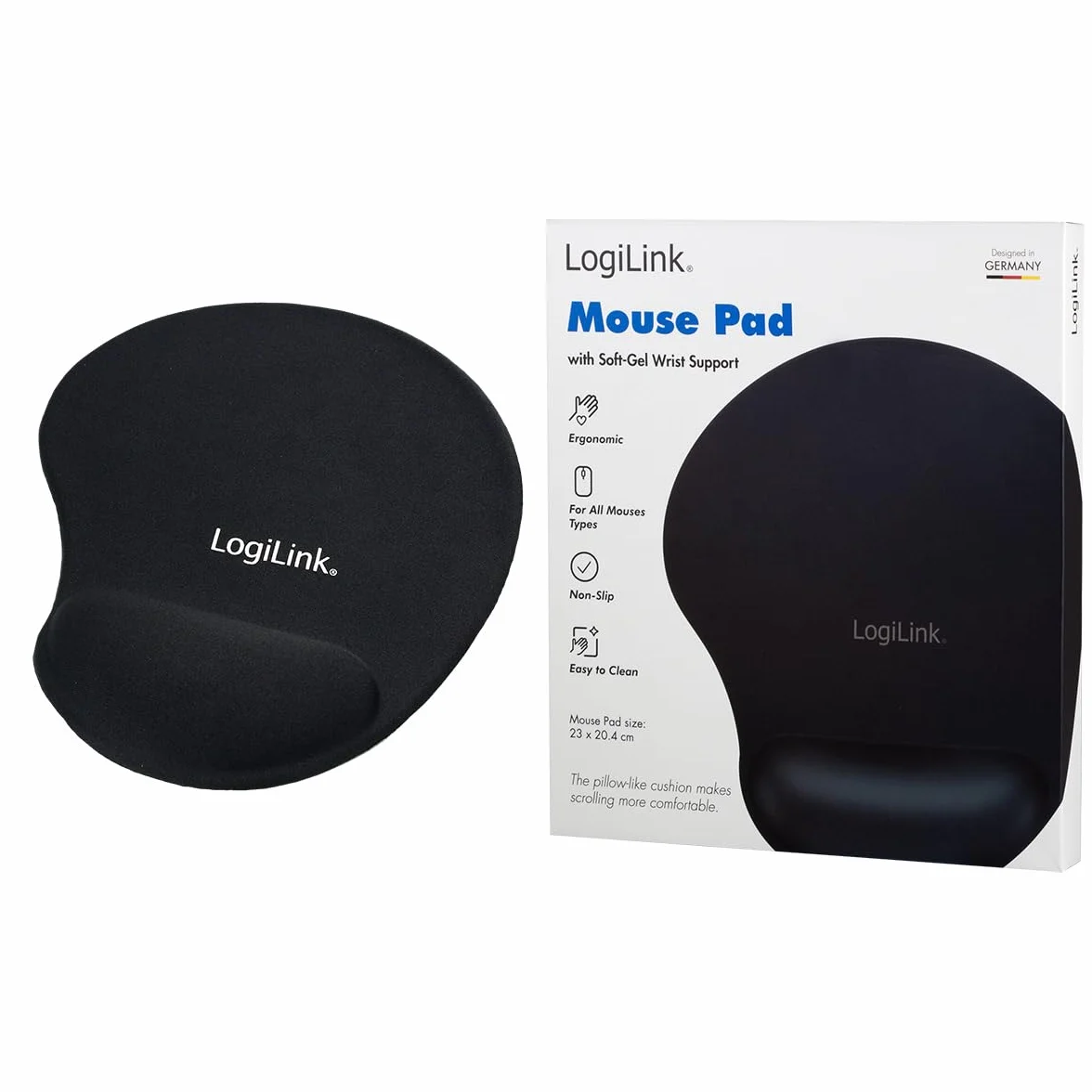 Logilink Id0027 Podkładka pod Mysz, Czarny, M