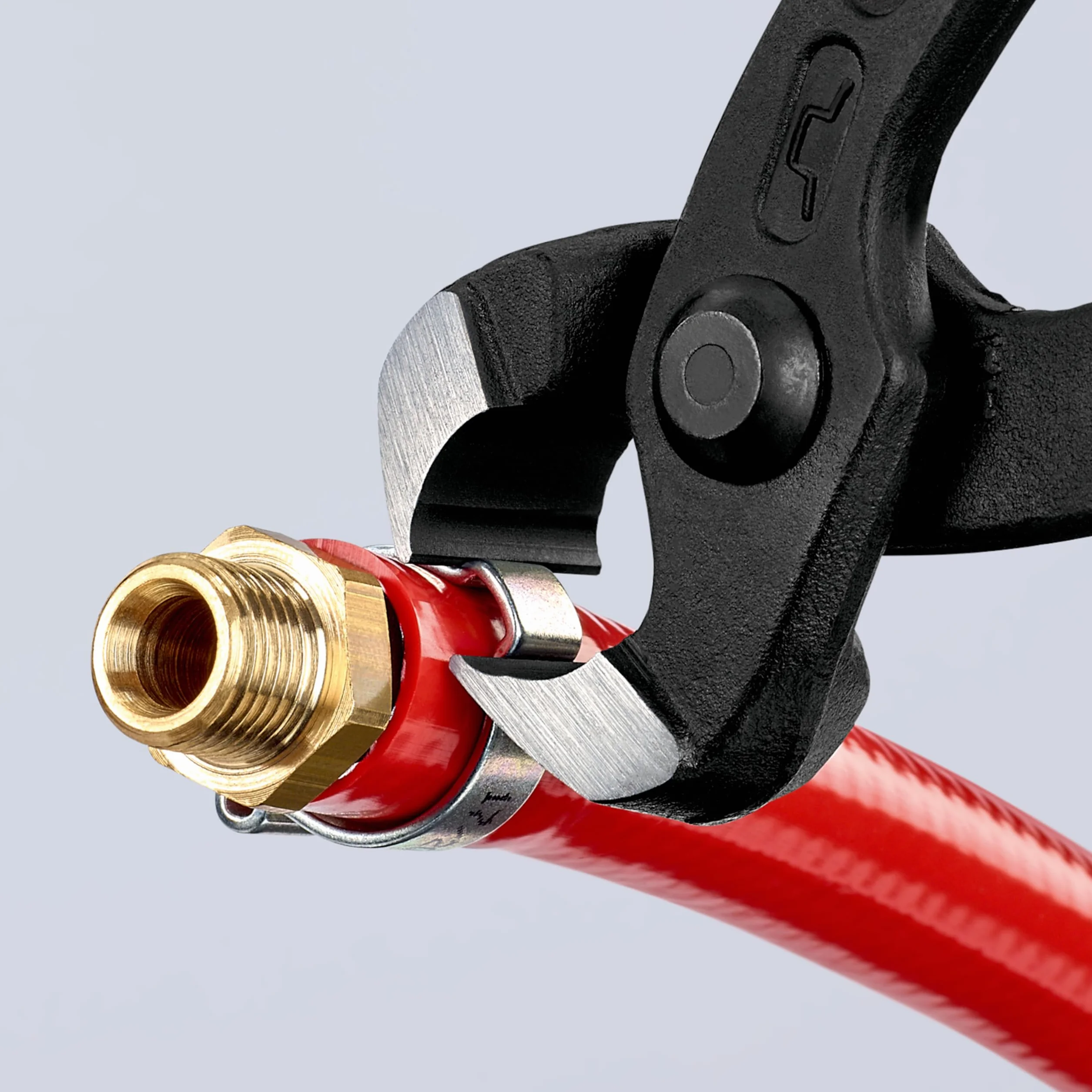 KNIPEX Szczypce do obejm z uchem z tworzywa sztucznego, powlekane 220 mm, 10 98 I220