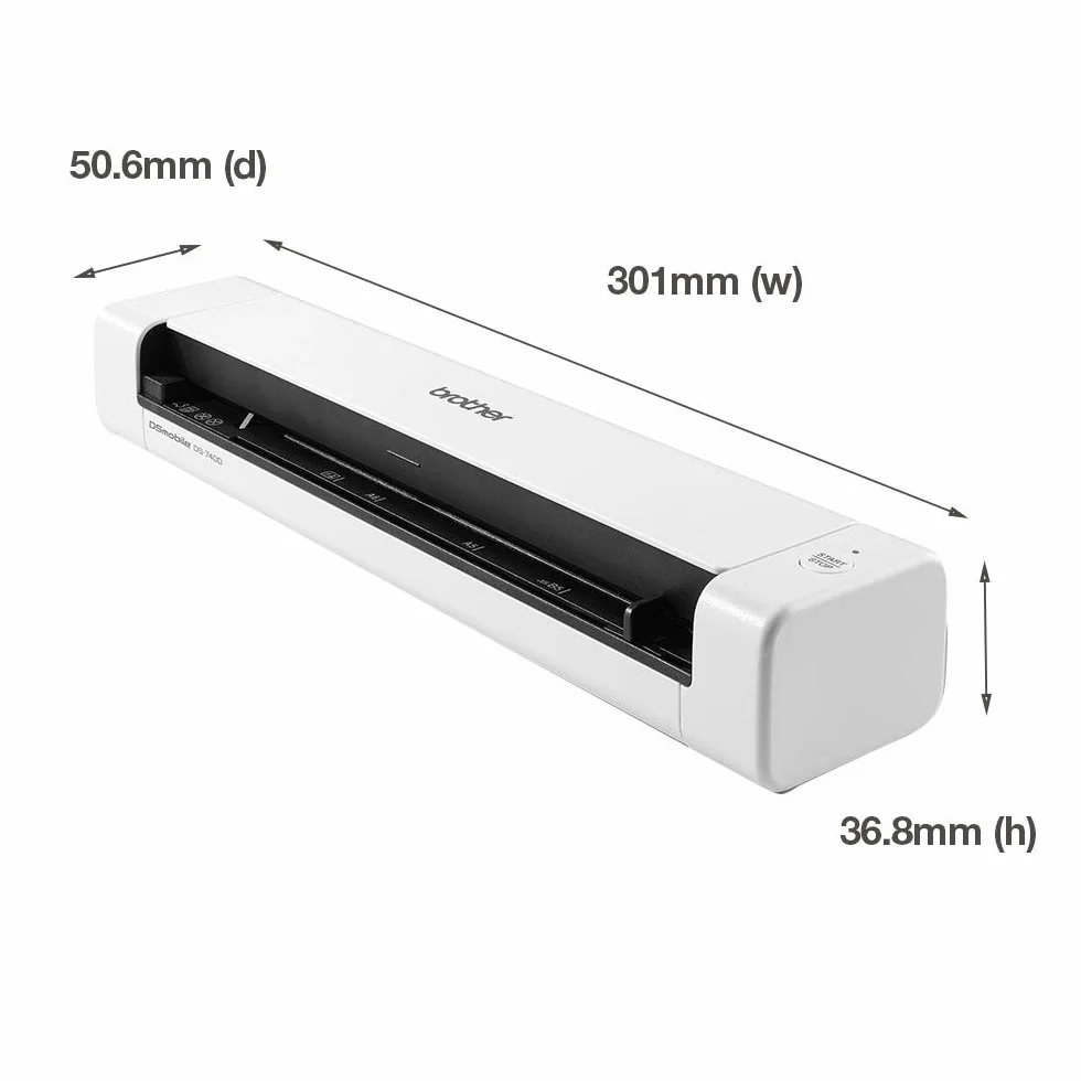Brother DS-740D skaner dokumentów A4, USB 3.0, przenośny, dwustronny, 15 PPM, biały