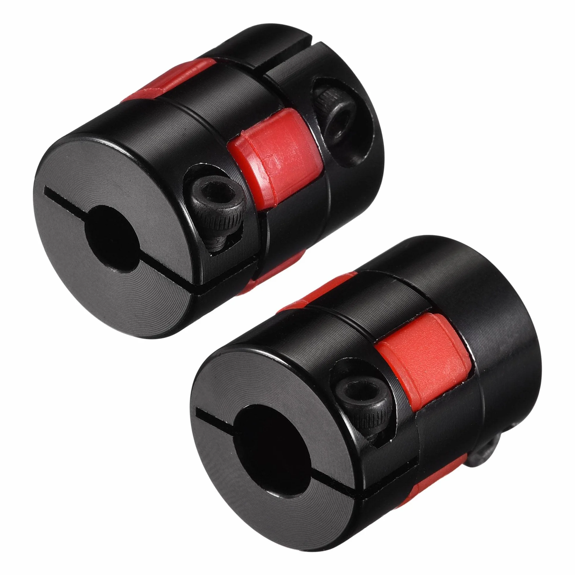 sourcing map 2 szt. łącznik falisty 5 mm do 8 mm otwór ze stopu aluminium L25 x D20 elastyczny przegub sprzęgła do servo silnika krokowego
