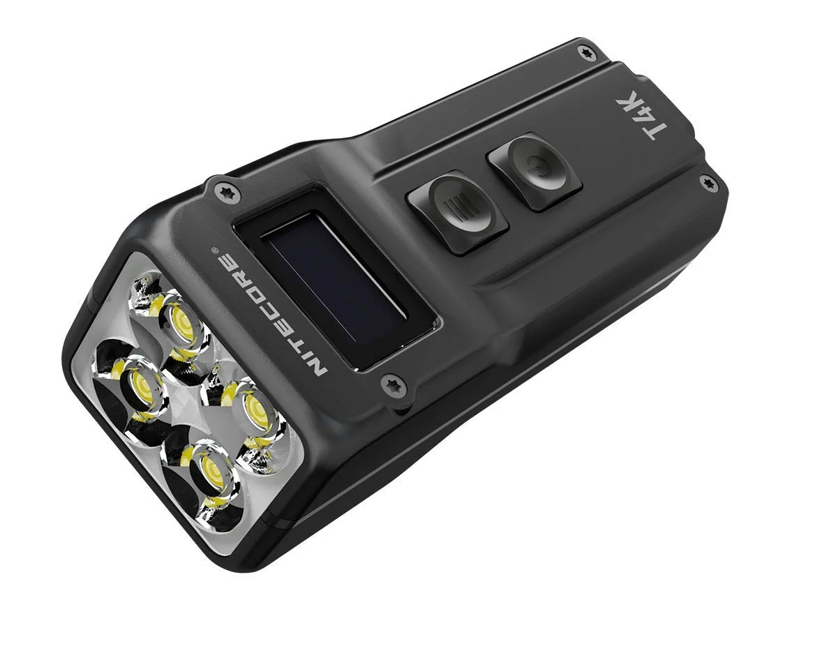 Nitecore T4K Latarka do breloczka, 4000 lumenów Turbo, możliwość ładowania przez USB-C