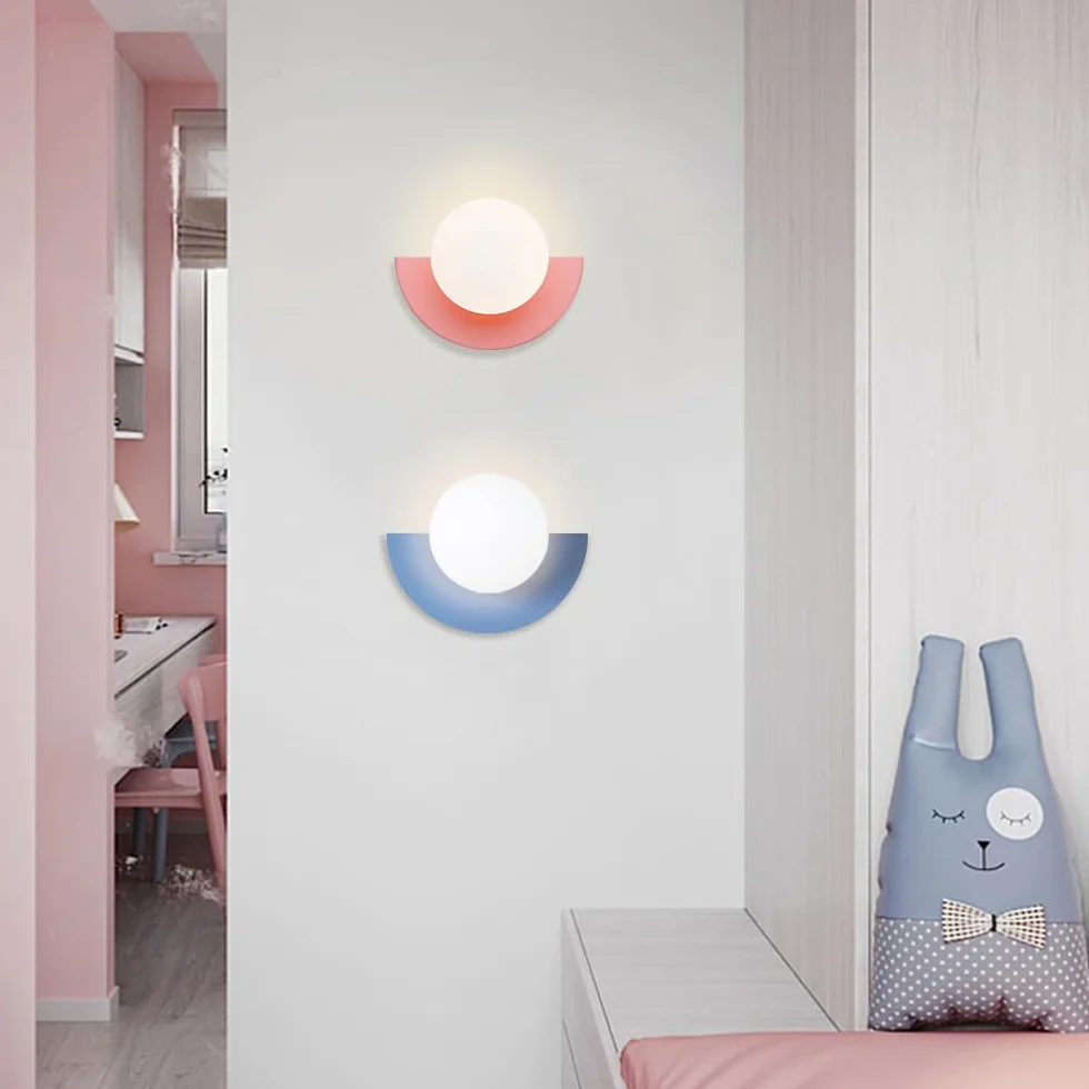 Kinkiet Nordic Wall Sconce Glass Globe, nowoczesna lampa łazienkowa, geometryczna lampa ścienna, lampa ścienna do wnętrz z okablowaniem do sypialni, kuchni, przedpokoju, salonu
