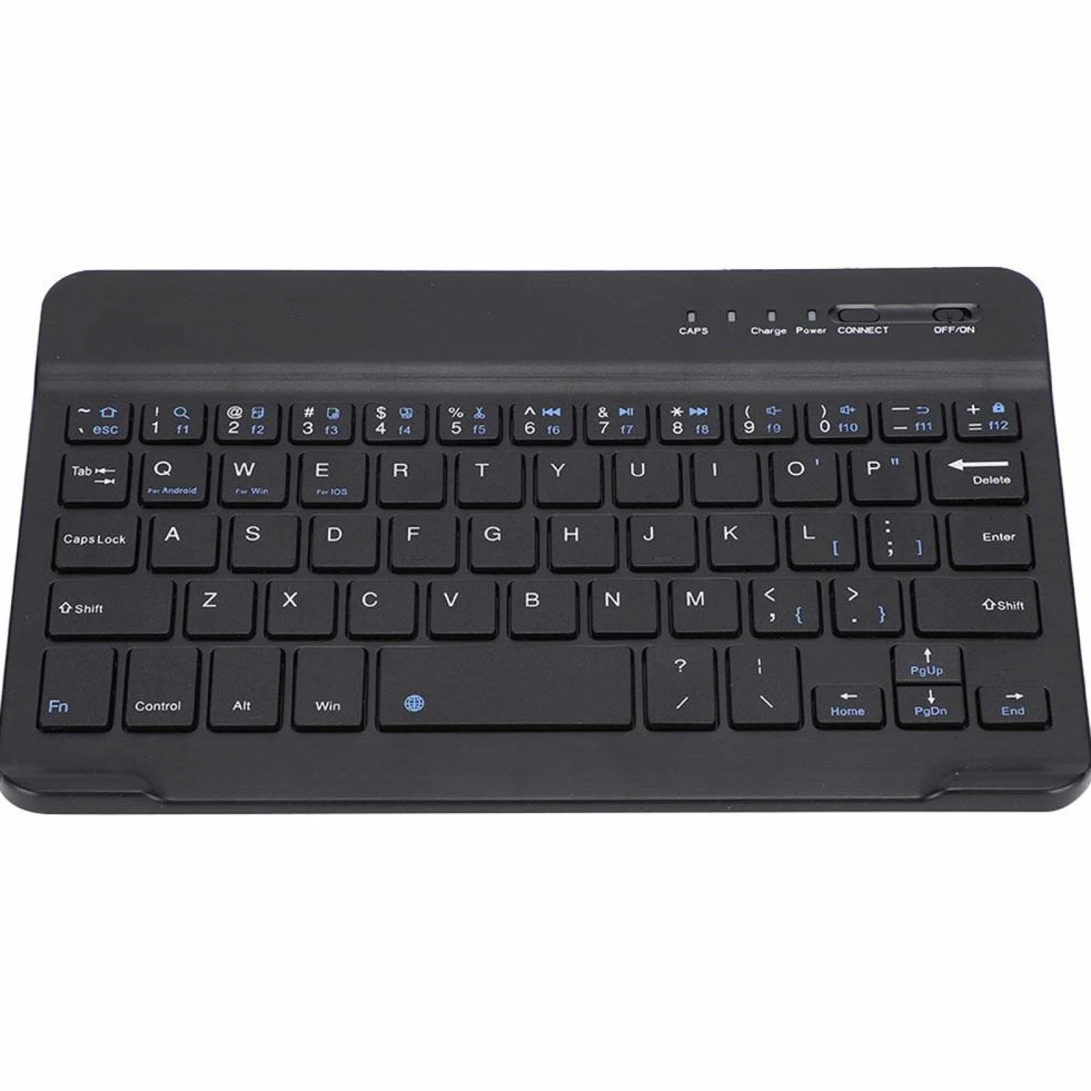 Sxhlseller klawiatura Bluetooth, 7-8 cali bezprzewodowa klawiatura Bluetooth ze stopu aluminium lekka cienka dla dla systemów Android i OS - czarna