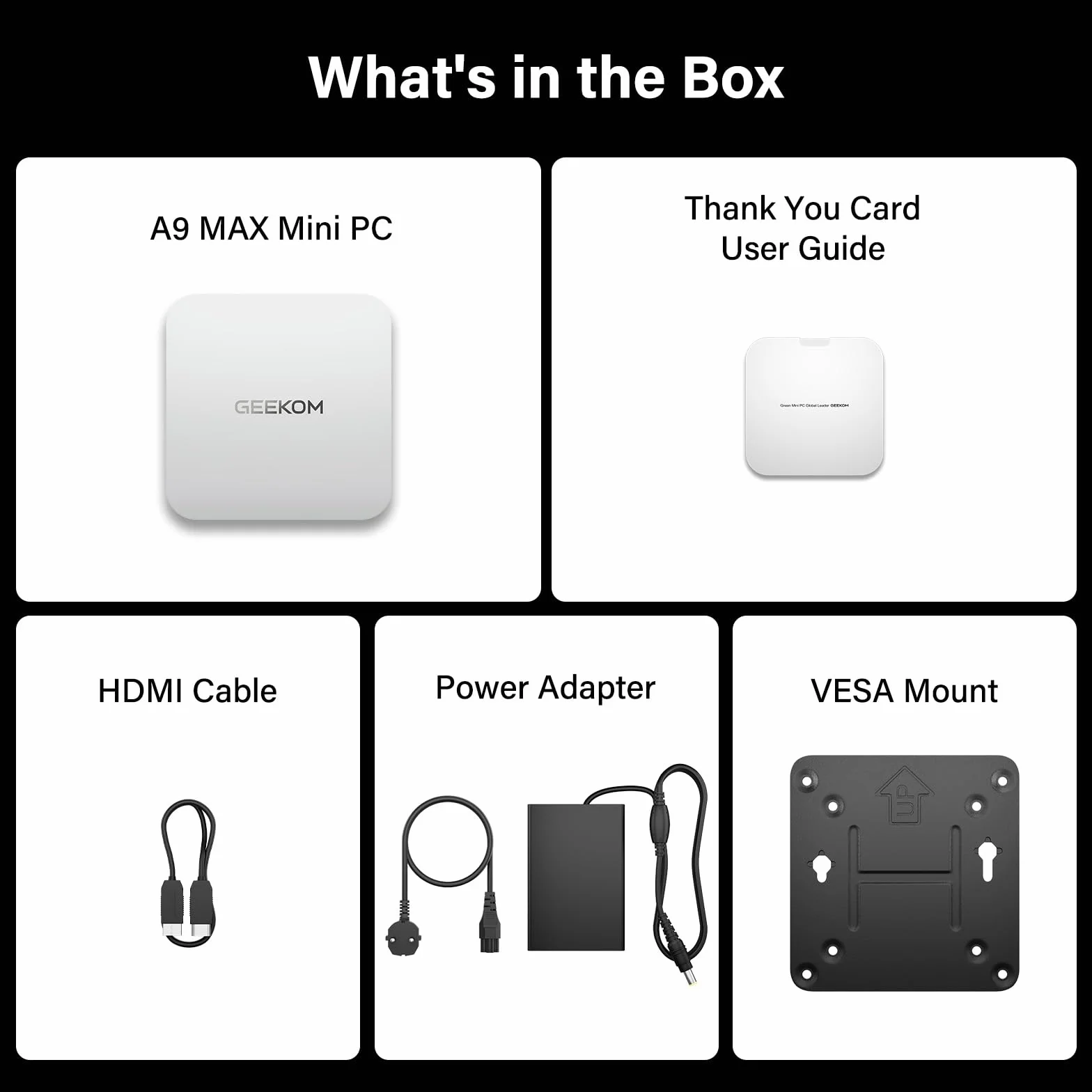 GEEKOM AI Mini PC A9 Max AMD Ryzen AI 9 HX 470 32GB DDR5 2TB SSD Windows 11 Pro