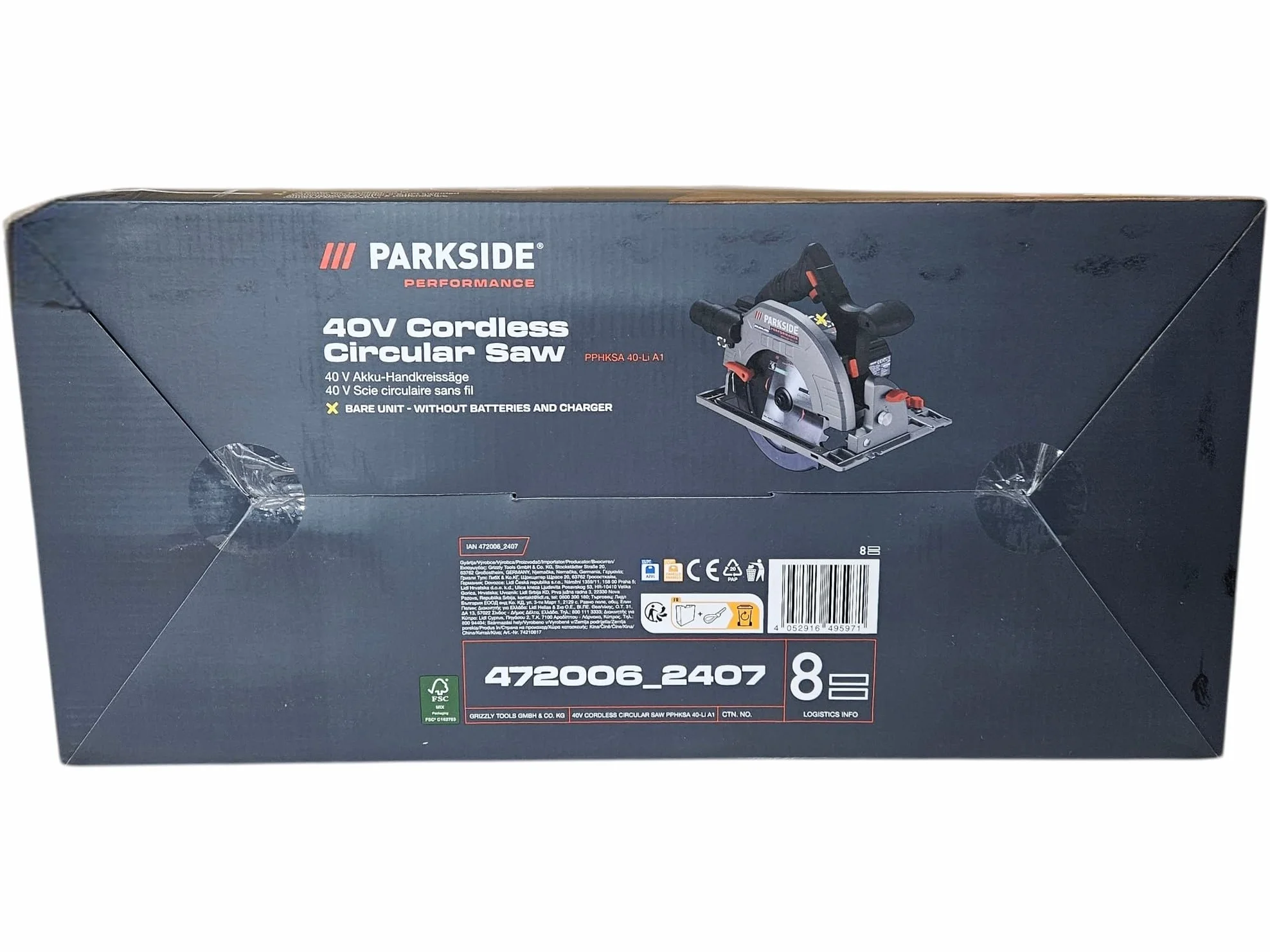 PARKSIDE PERFORMANCE® 40 V akumulatorowa ręczna piła tarczowa »PPHKSA 40-Li A1«, bez akumulatora i ładowarki