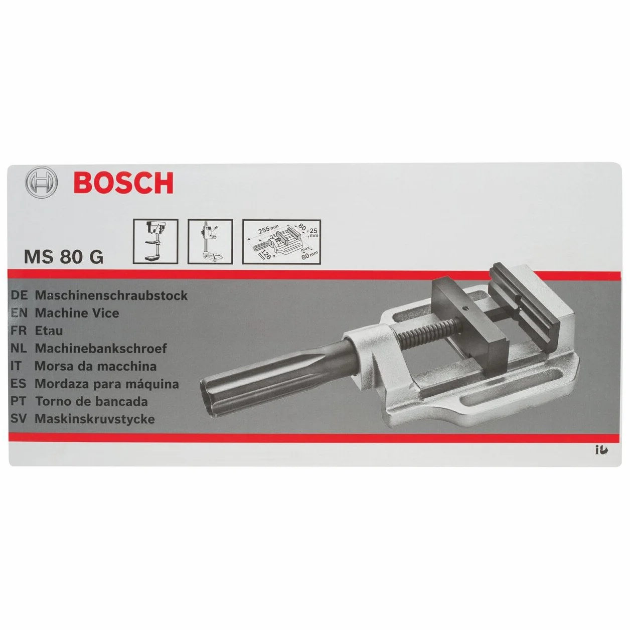 Bosch Profesional Imadło MS 80 G 100 mm, 80 mm, 80 mm