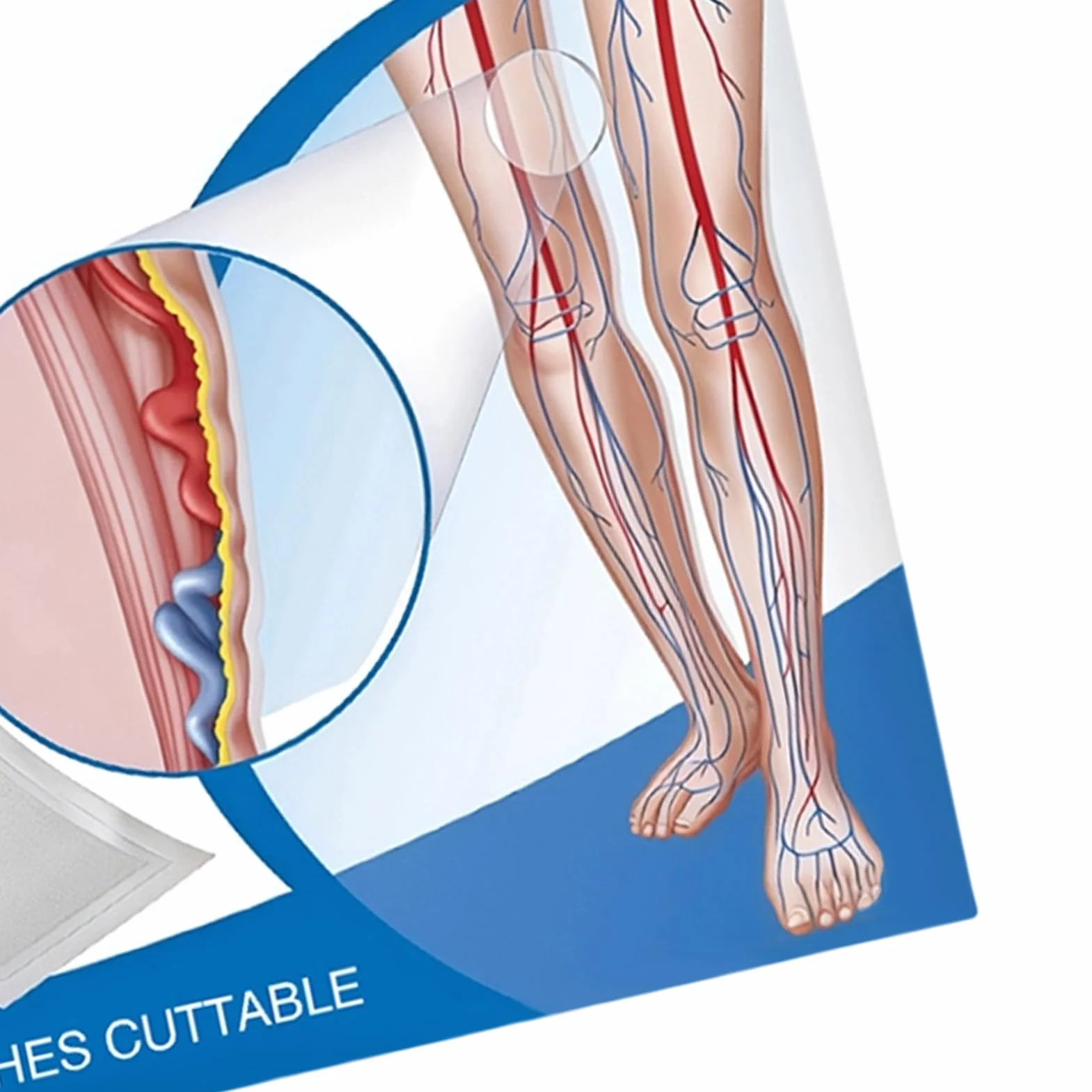 Vein Target plastry z mikroigłami | Zaawansowane plastry na żylaki | 4 sztuki Naturalne Długotrwałe Oddychające Łagodzenie Dyskomfortu Podkładki na Nogi Dla Mężczyzn Kobiet Dorosłych Seniorów